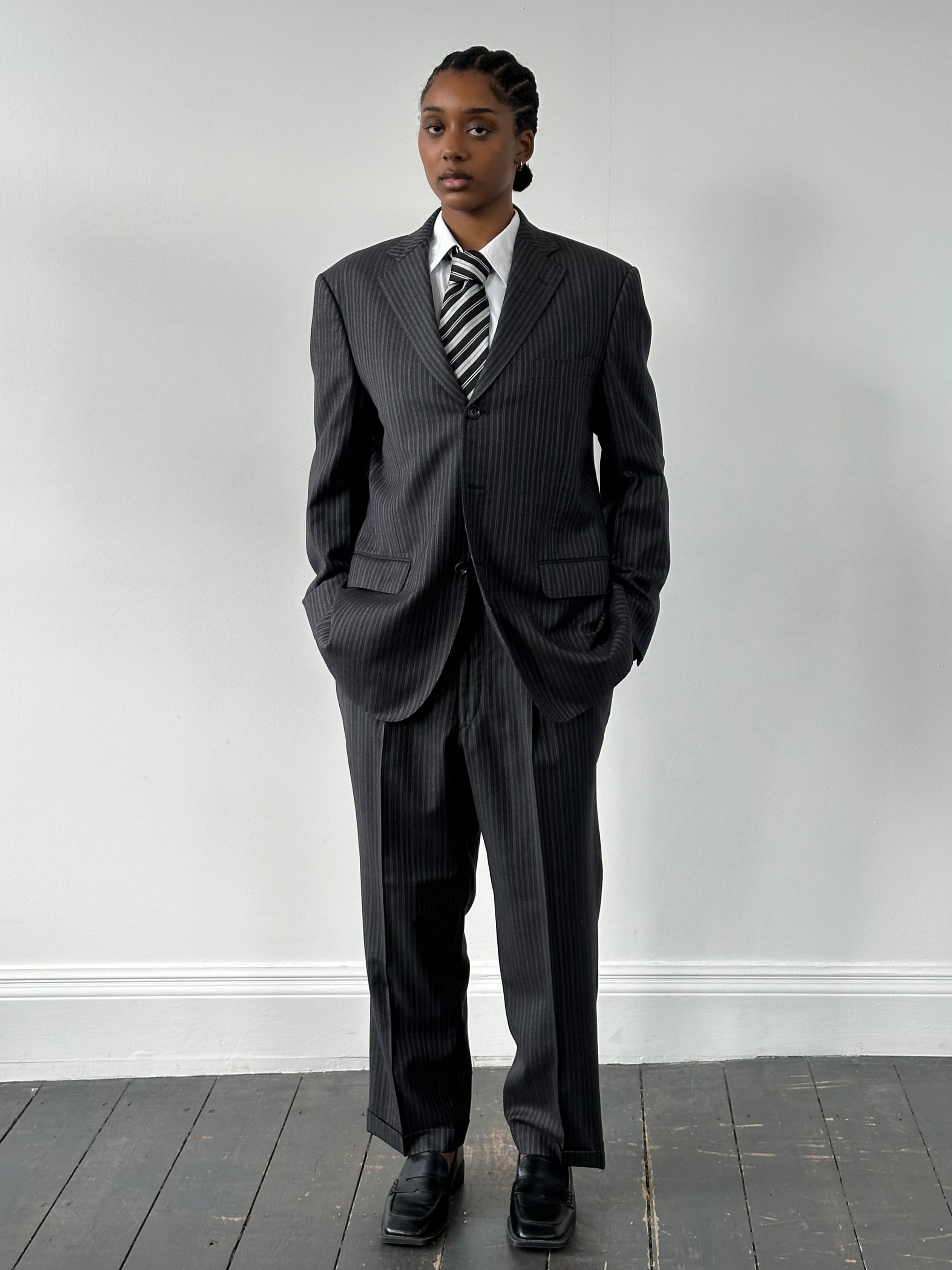 Loro Piana x Visaruno 2000s Pure Wool Stripe Suit - 40R/W32 - SYLK