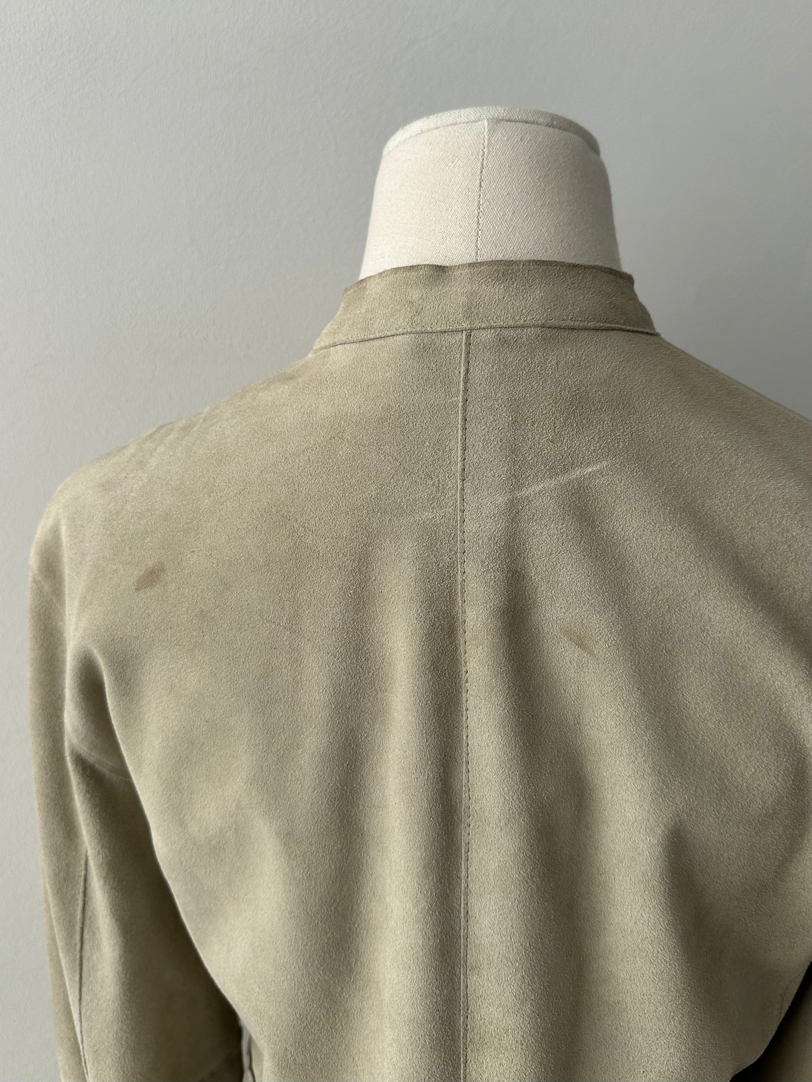Armani Jeans 1990s Suede Fitted Jacket - S