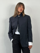 Yves Saint Laurent Pour Homme 1990s Pure Wool High Neck Blazer - 38R/M - SYLK