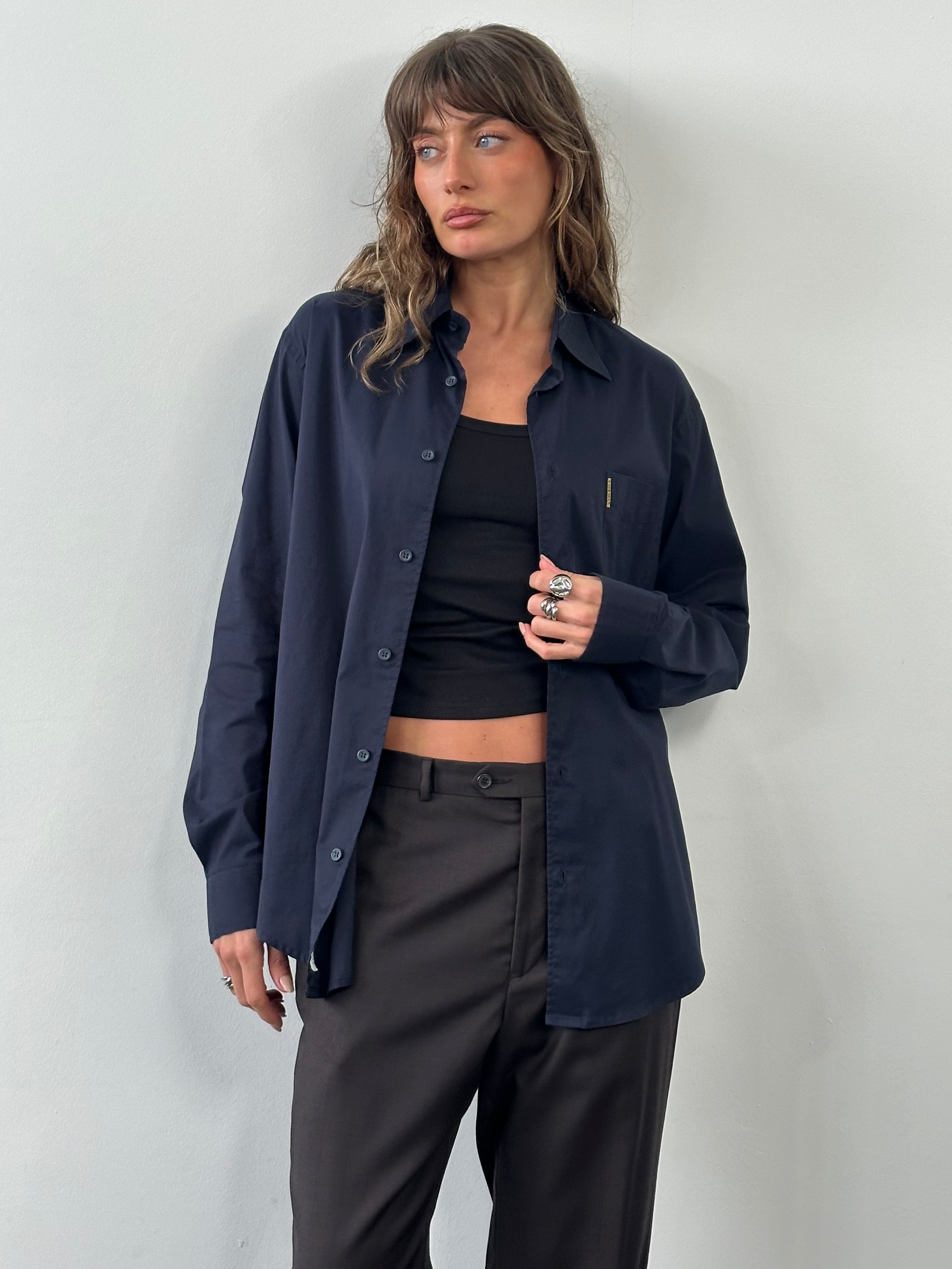 Armani Jeans 2000s Cotton Logo Shirt - M - SYLK