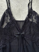 Vintage 1990s Sheer Lace Mesh Babydoll Top - S/M - SYLK