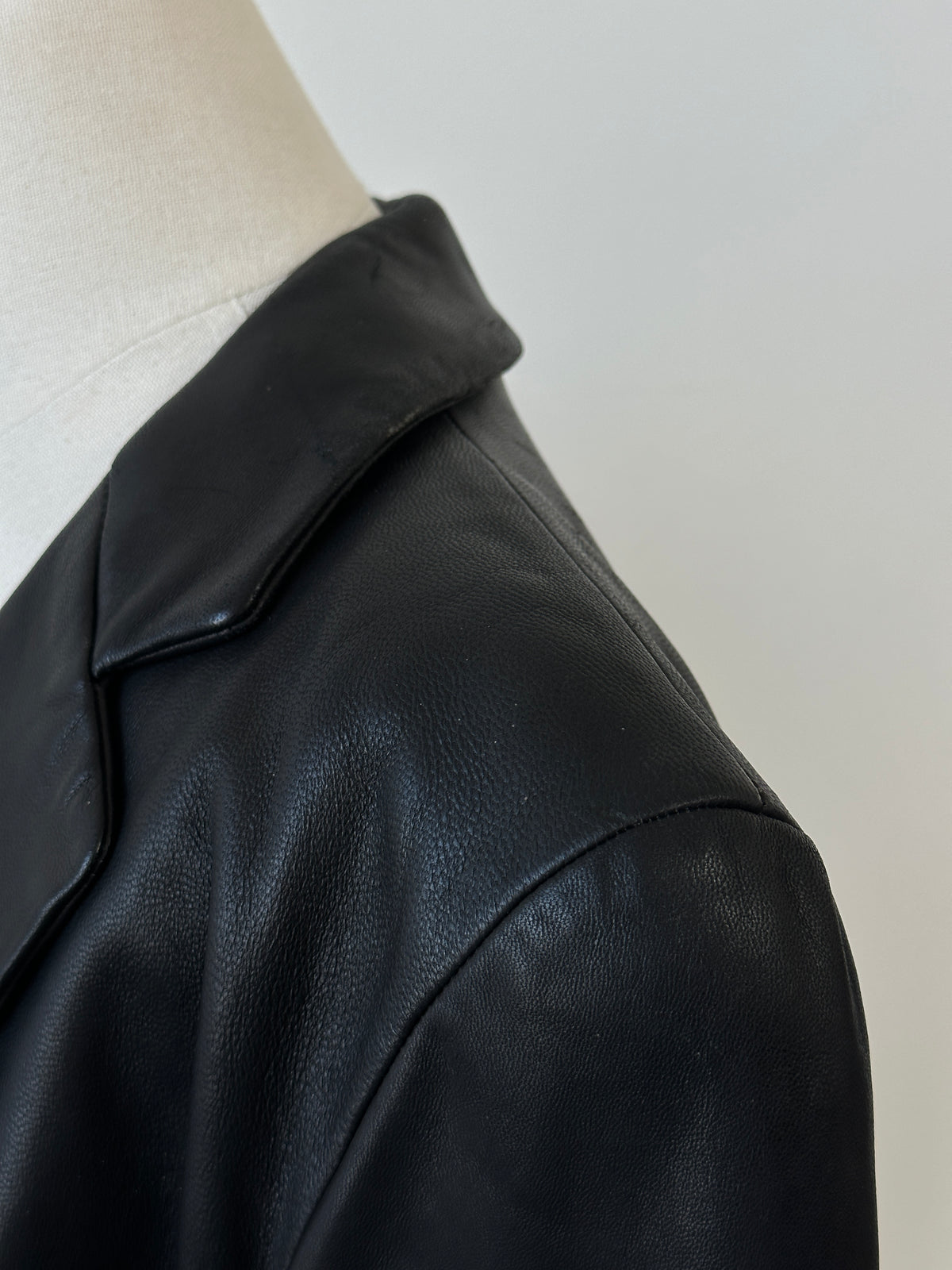 Emporio Armani 1990s Fitted Lamb Leather Jacket - S
