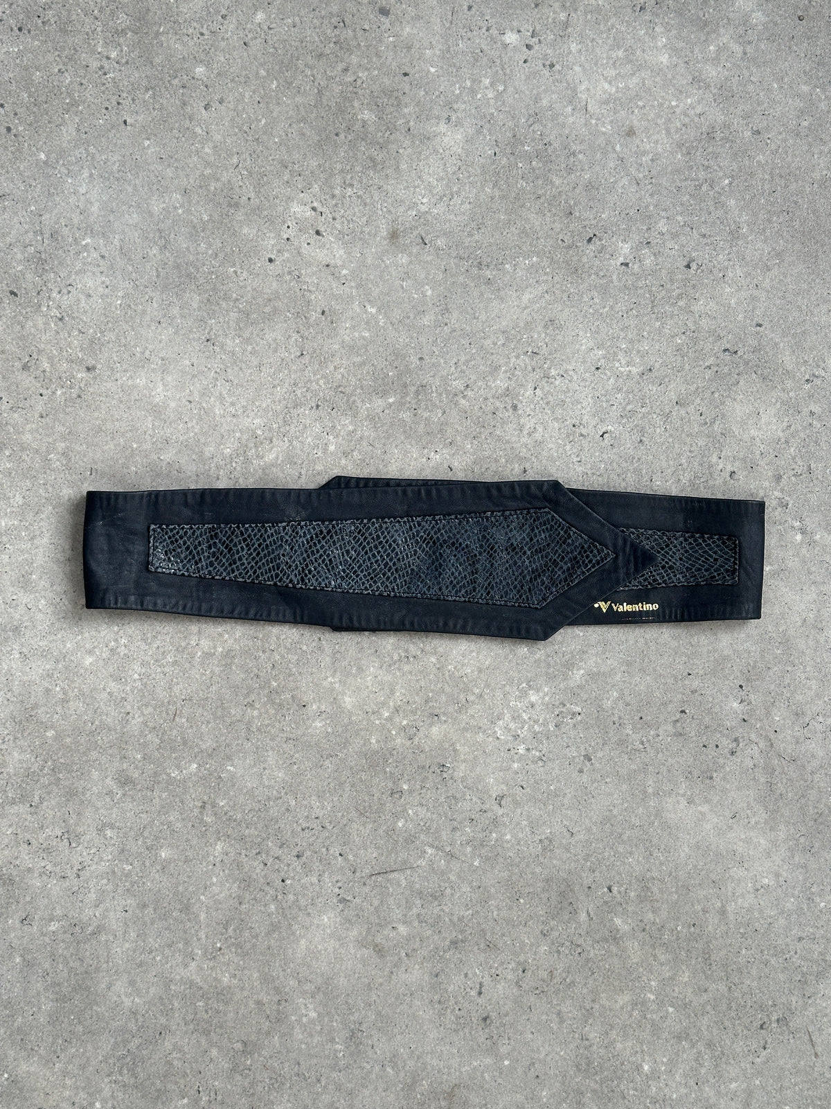 Valentino 1990s Leather Snakeskin Hip Belt - W30-32
