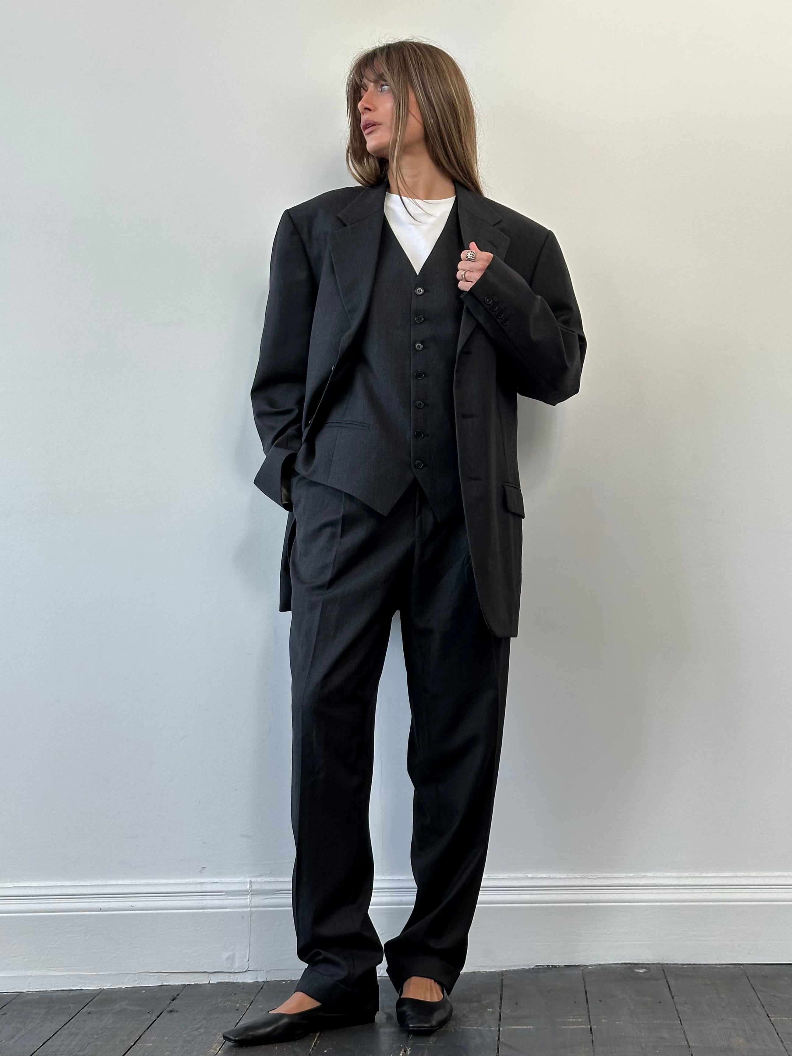 Pal Zileri Pure Wool Single Breasted Three Piece Suit - 46R/W34 - SYLK