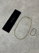 Pierre Cardin Gold Plated Necklace & Bracelet Chain Set - SYLK