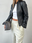 Vintage Fitted Leather Jacket - S - SYLK