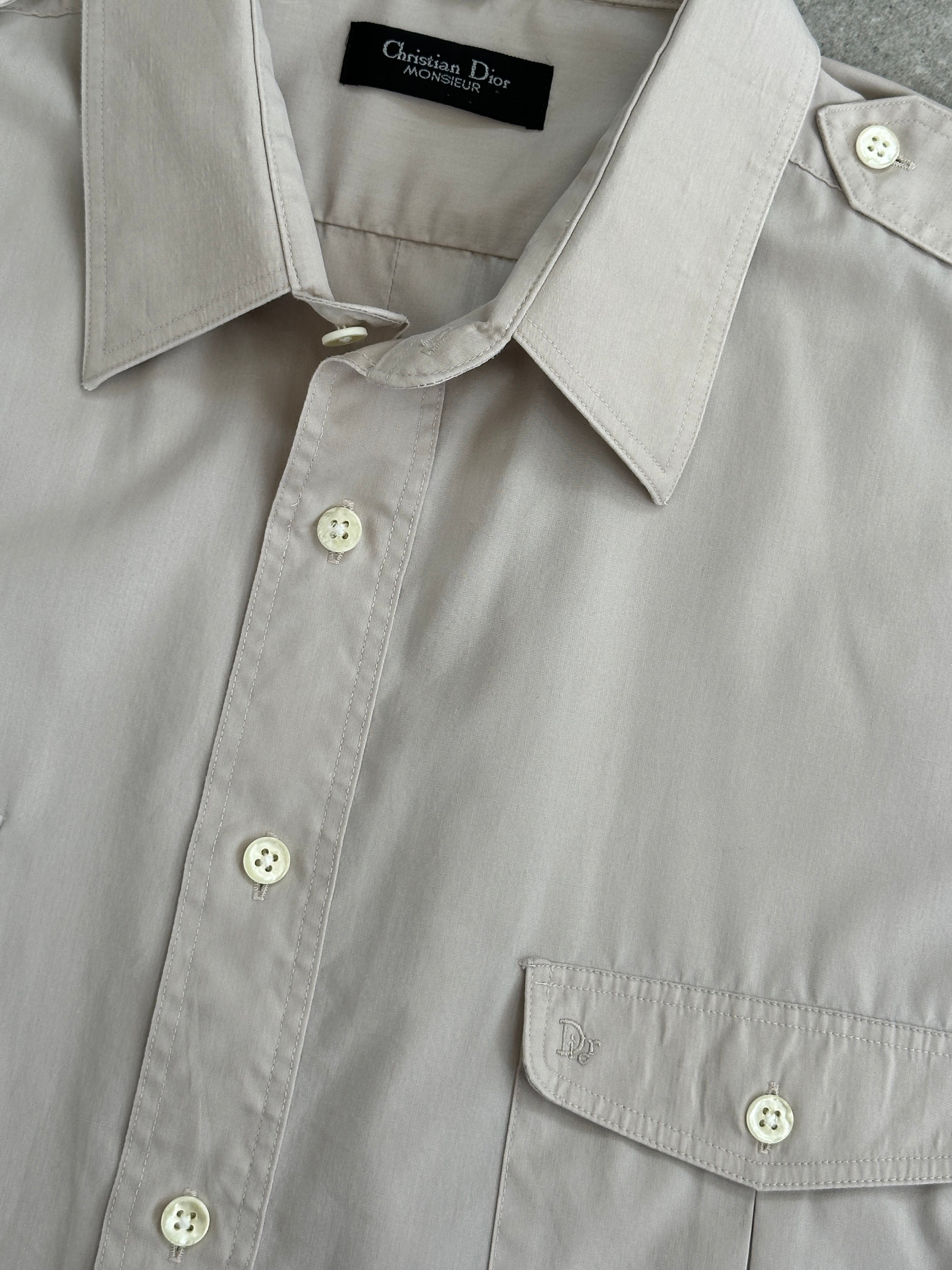 Christian Dior Monsieur 1990s Cotton Short Sleeve Shirt - L