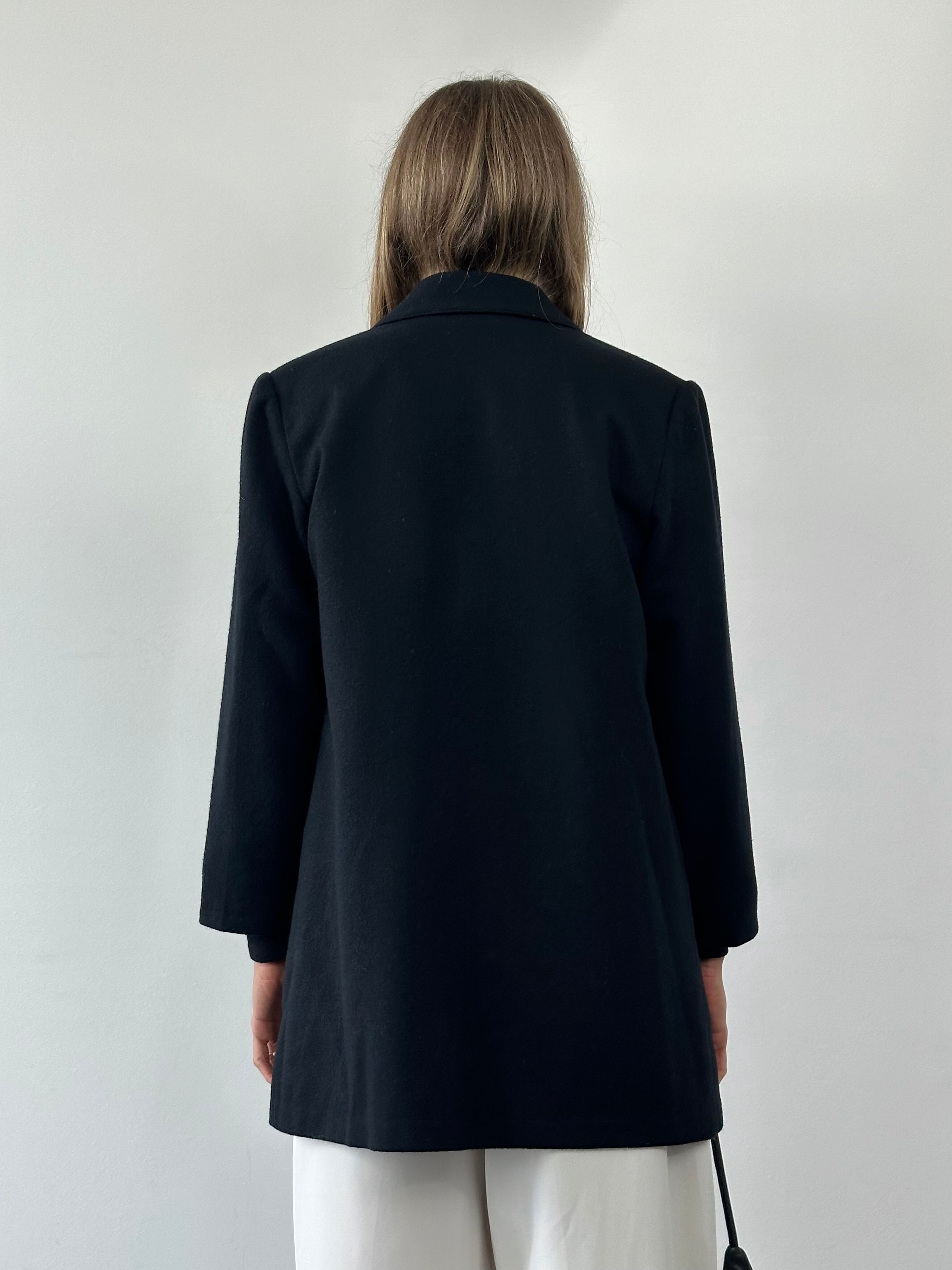 Christian Dior brushed wool double-breasted blazer in size L, featuring tailored fit and stylish buttons.