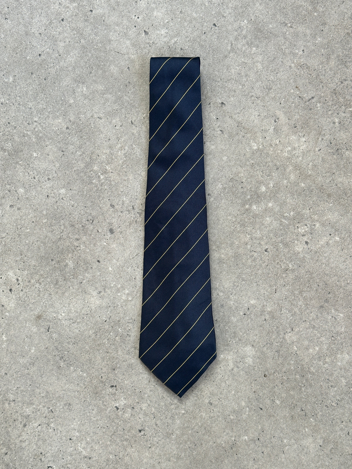 Pierre Cardin Paris 1990s Pure Silk Striped Tie