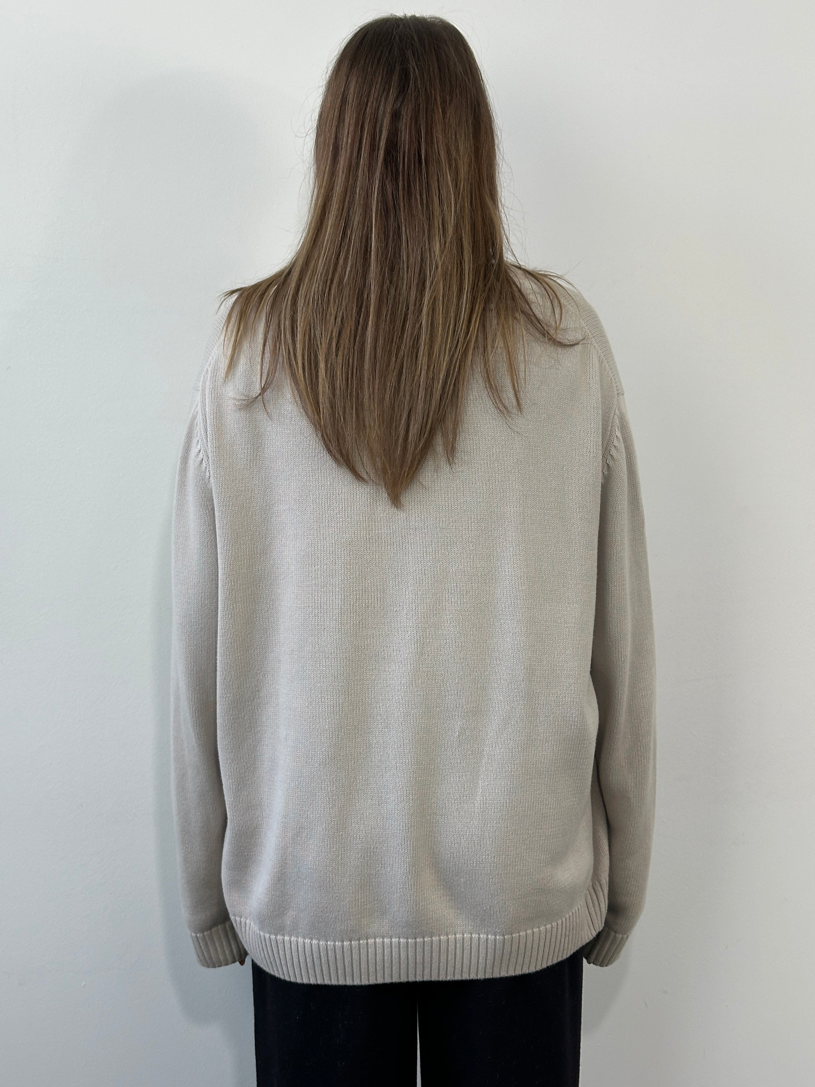 Yves Saint Laurent Pour Homme 1990s pure cotton knitted logo jumper in XL, featuring a classic design and YSL branding.
