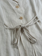 Vintage Linen Cotton Tie Front Waistcoat - M - SYLK