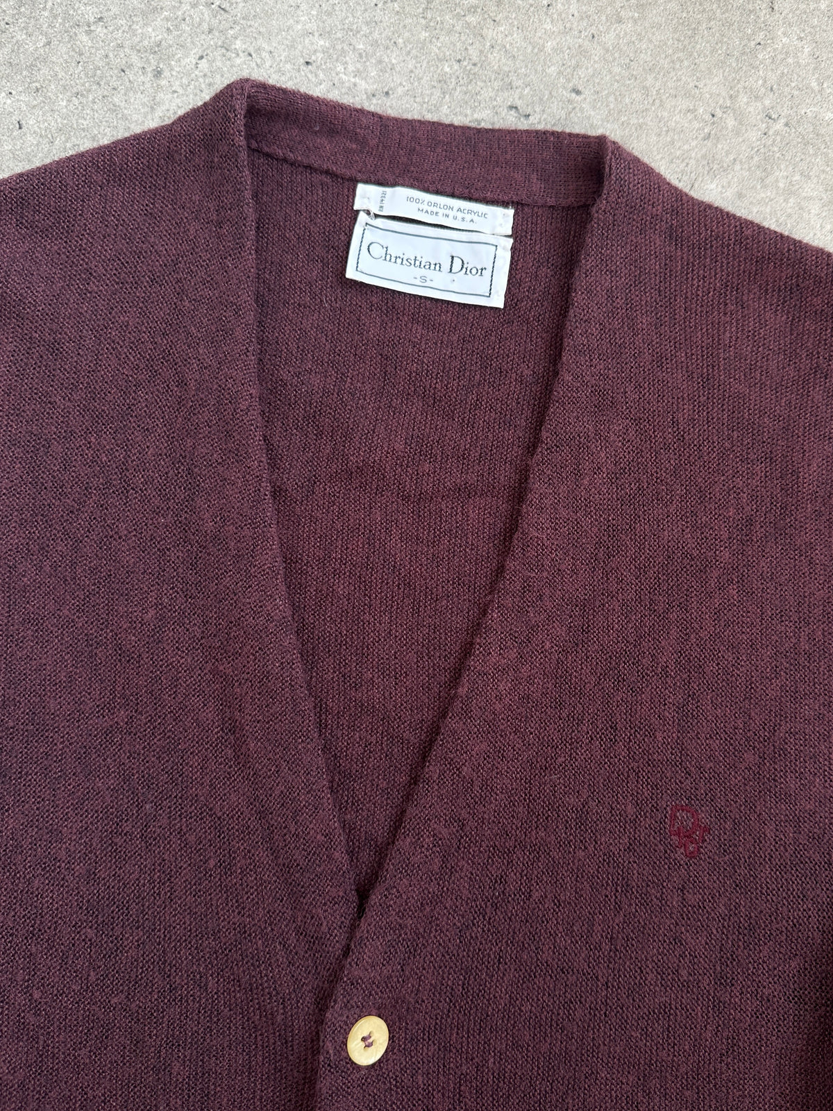 Christian Dior 1990s Knit Logo Cardigan - S