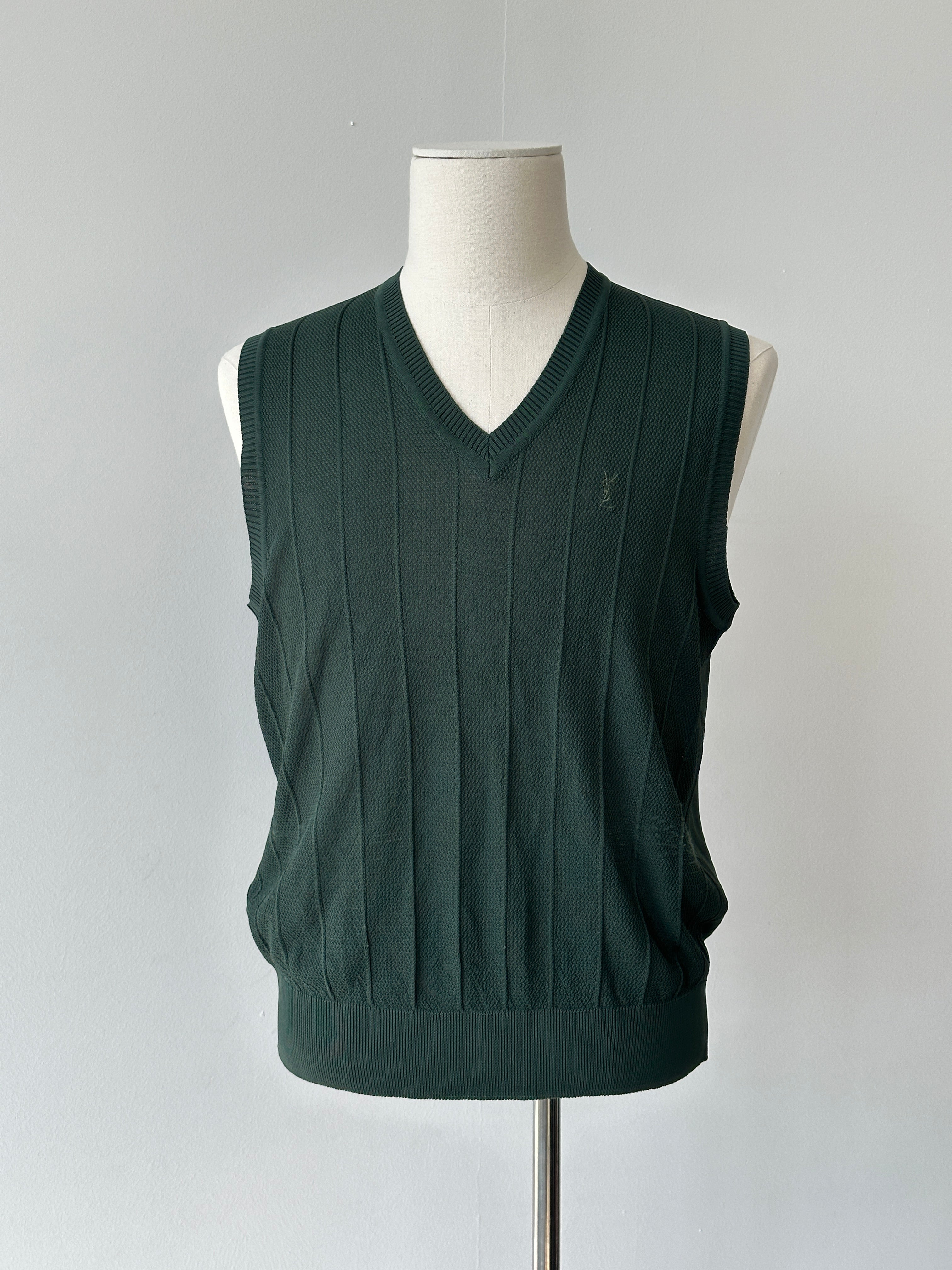 Yves Saint Laurent 2000s Sleeveless V Neck Jumper - S