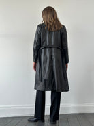 Vintage Belted Leather Trench Coat - M/L - SYLK