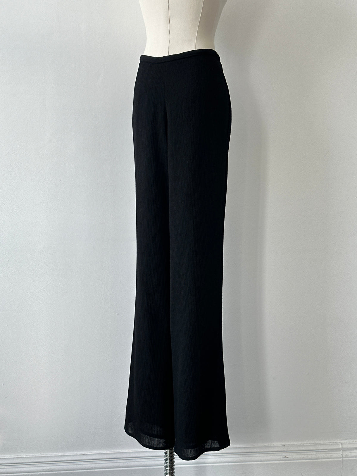 Jaeger 1990s Cotton Straight Leg High Waisted Trouser - W32