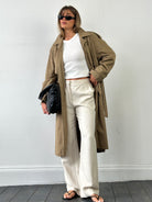 Vintage Pure Cotton Single Breasted Belted Trench Coat - L - SYLK