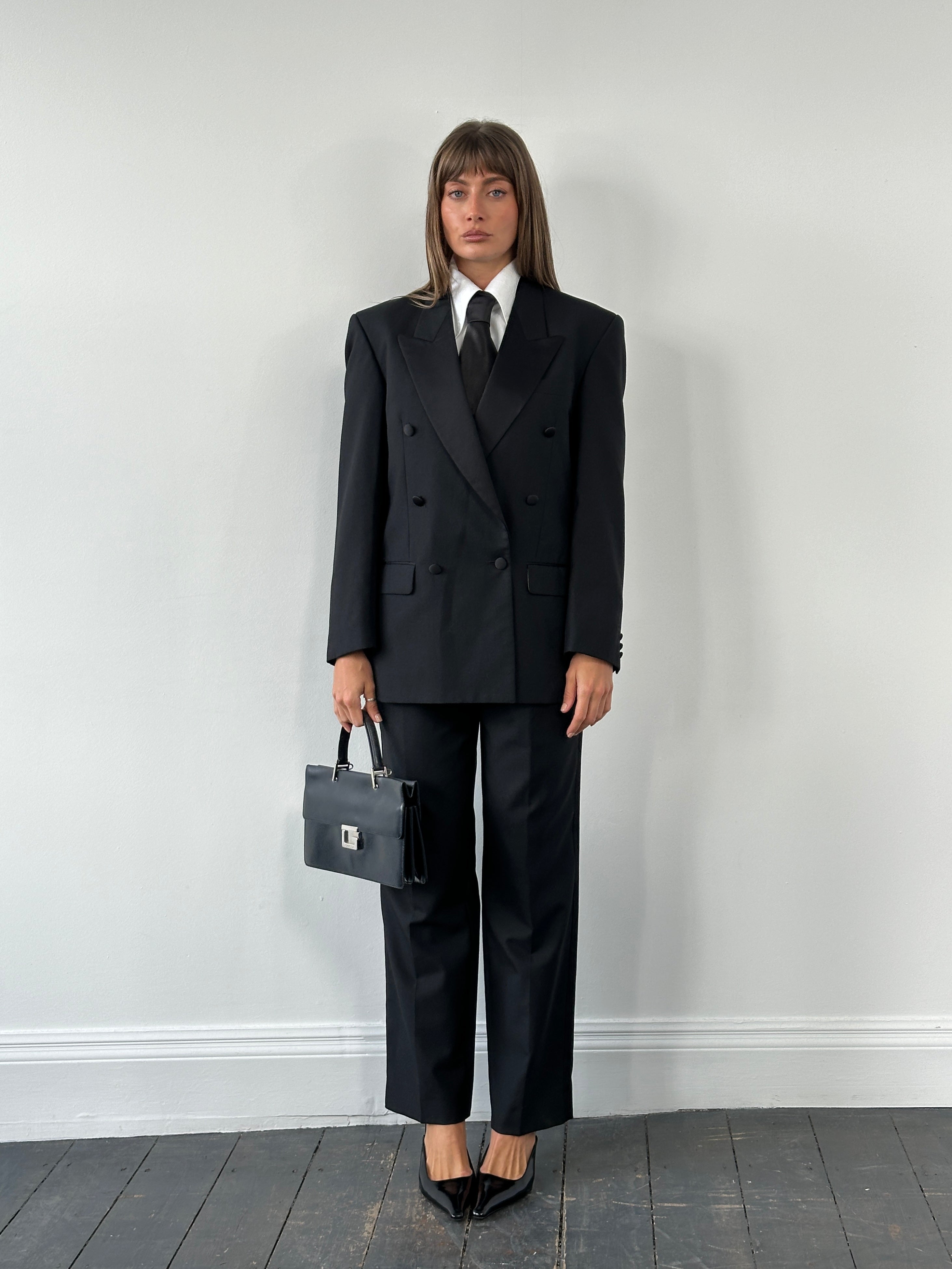 Pierre Cardin Wool Tuxedo Double Breasted Suit - 38R/W28-30 - SYLK