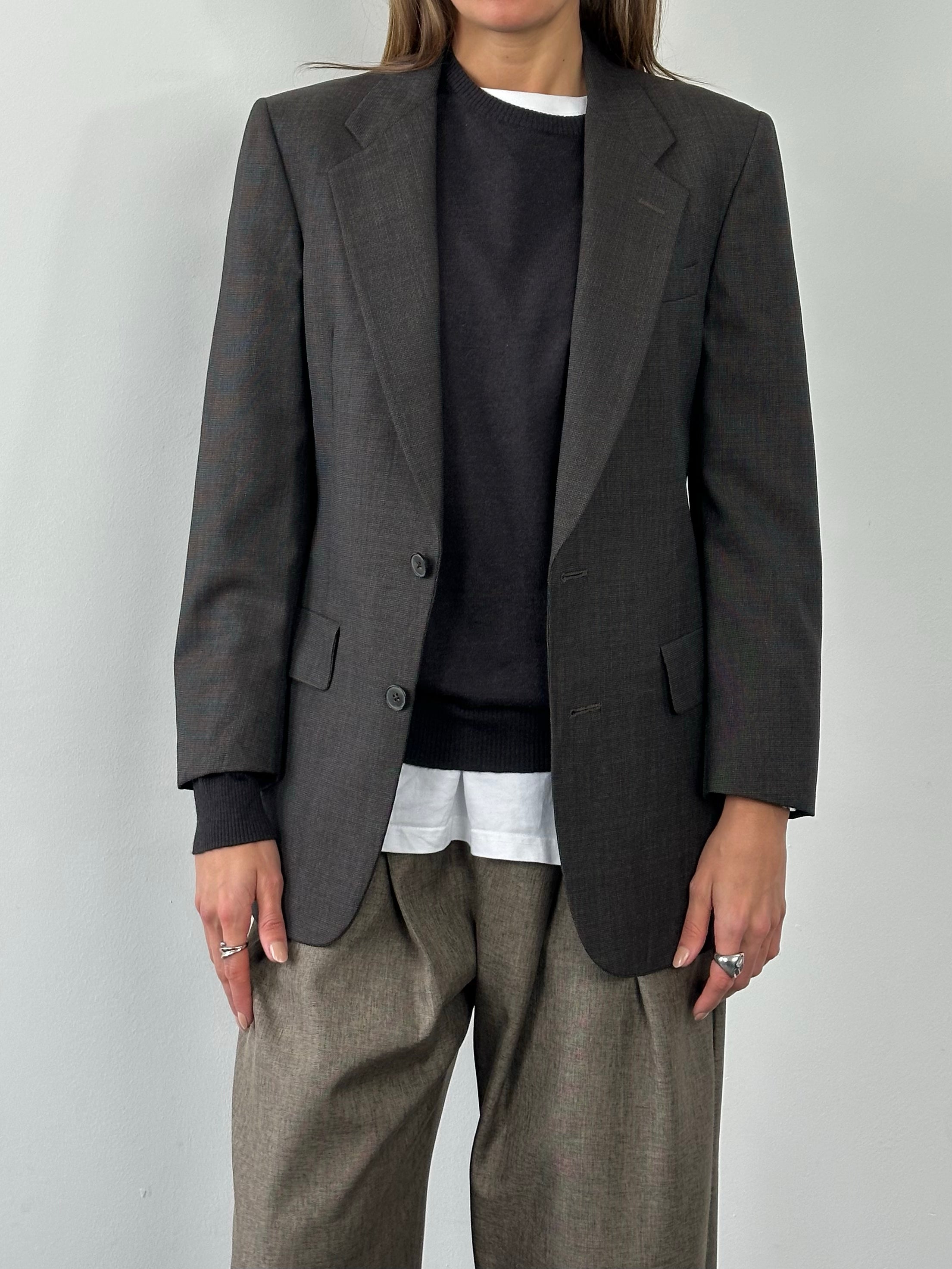 Christian Dior Monsieur 1980s Wool Single Breasted Blazer - 38R/S
