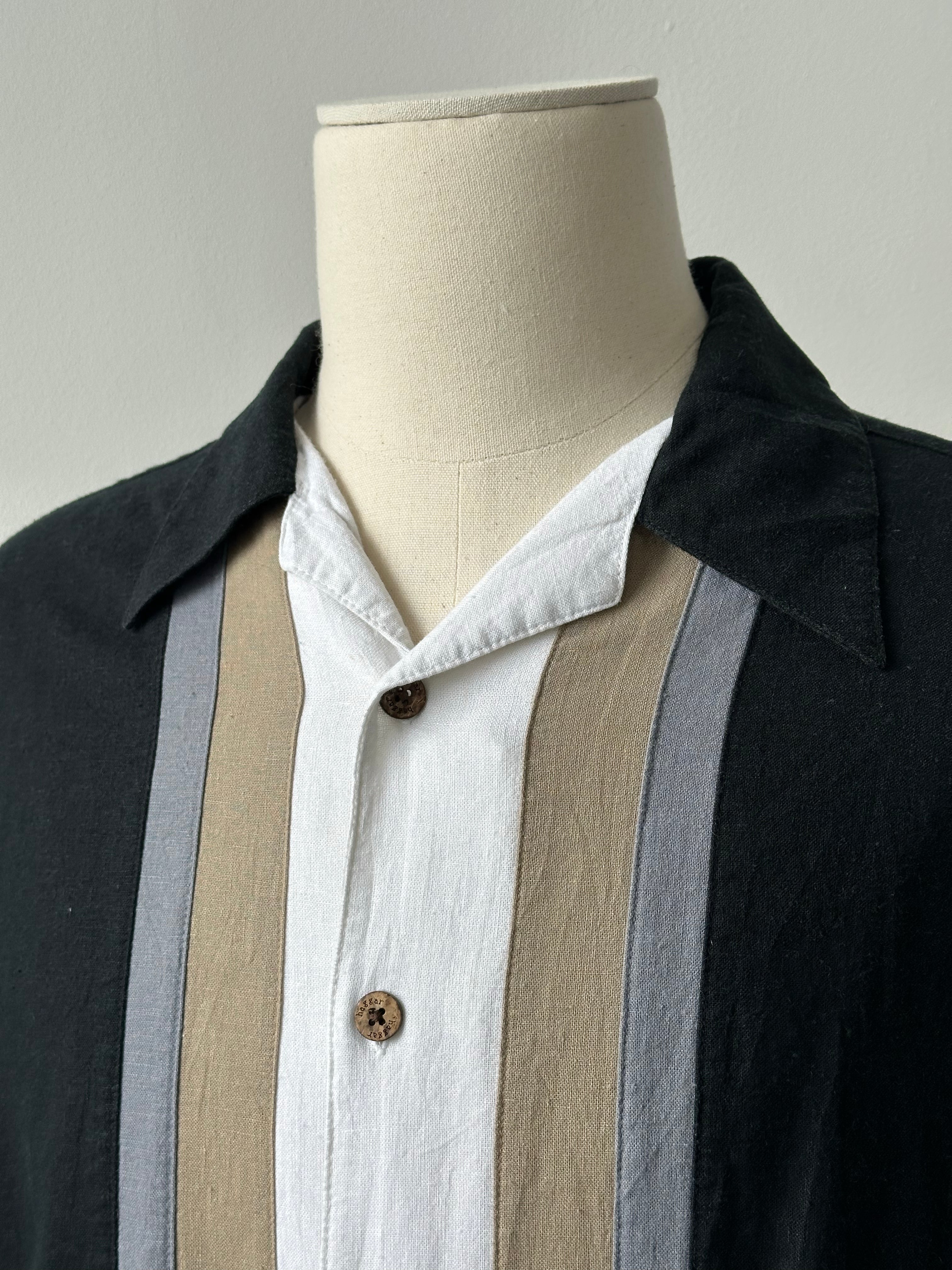Vintage 1990s Linen Woven Shirt - XL