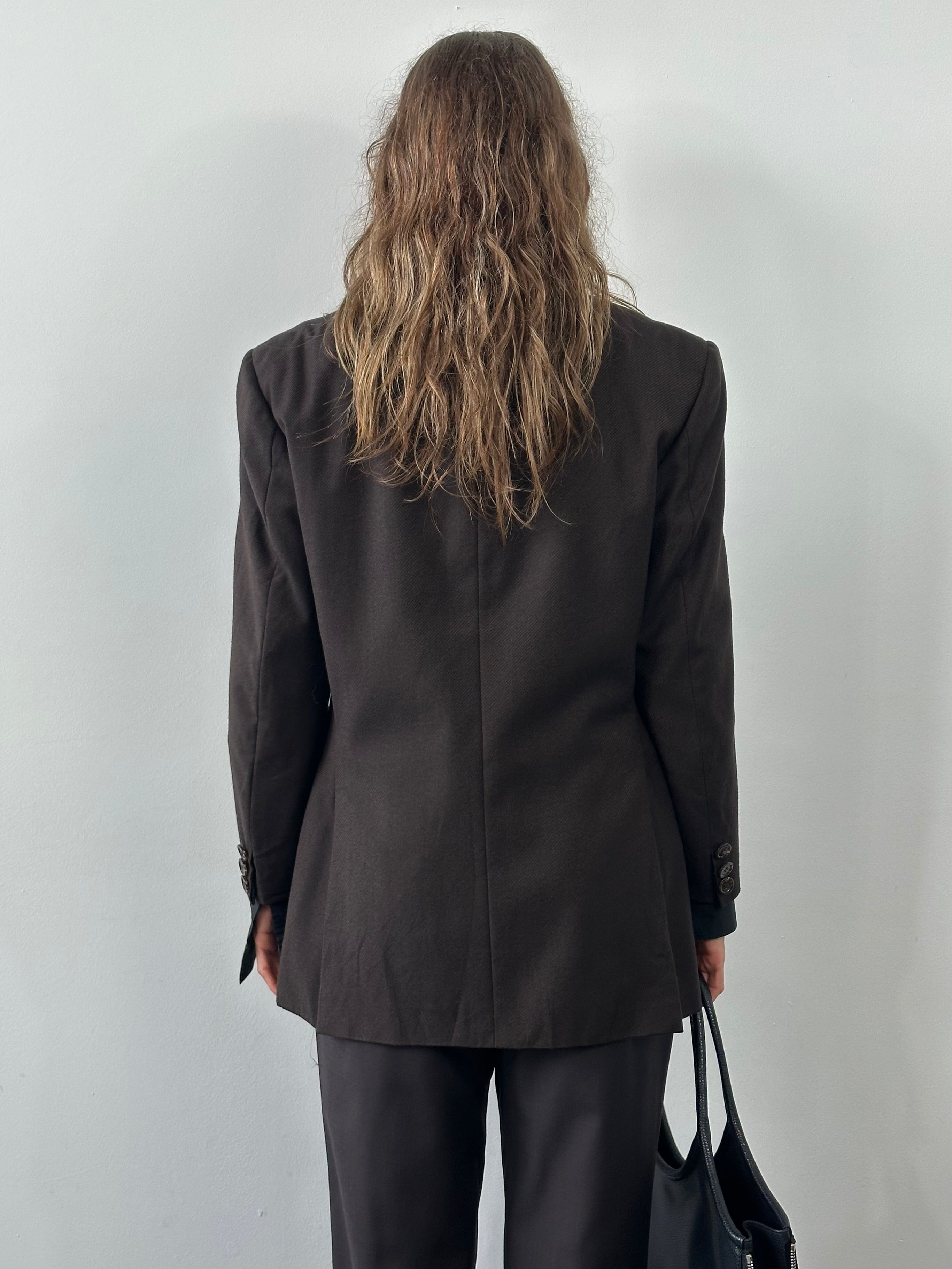 Yves Saint Laurent Pour Homme 1990s pure wool single-breasted blazer in size 38R/M, tailored with classic lapels and structured fit.