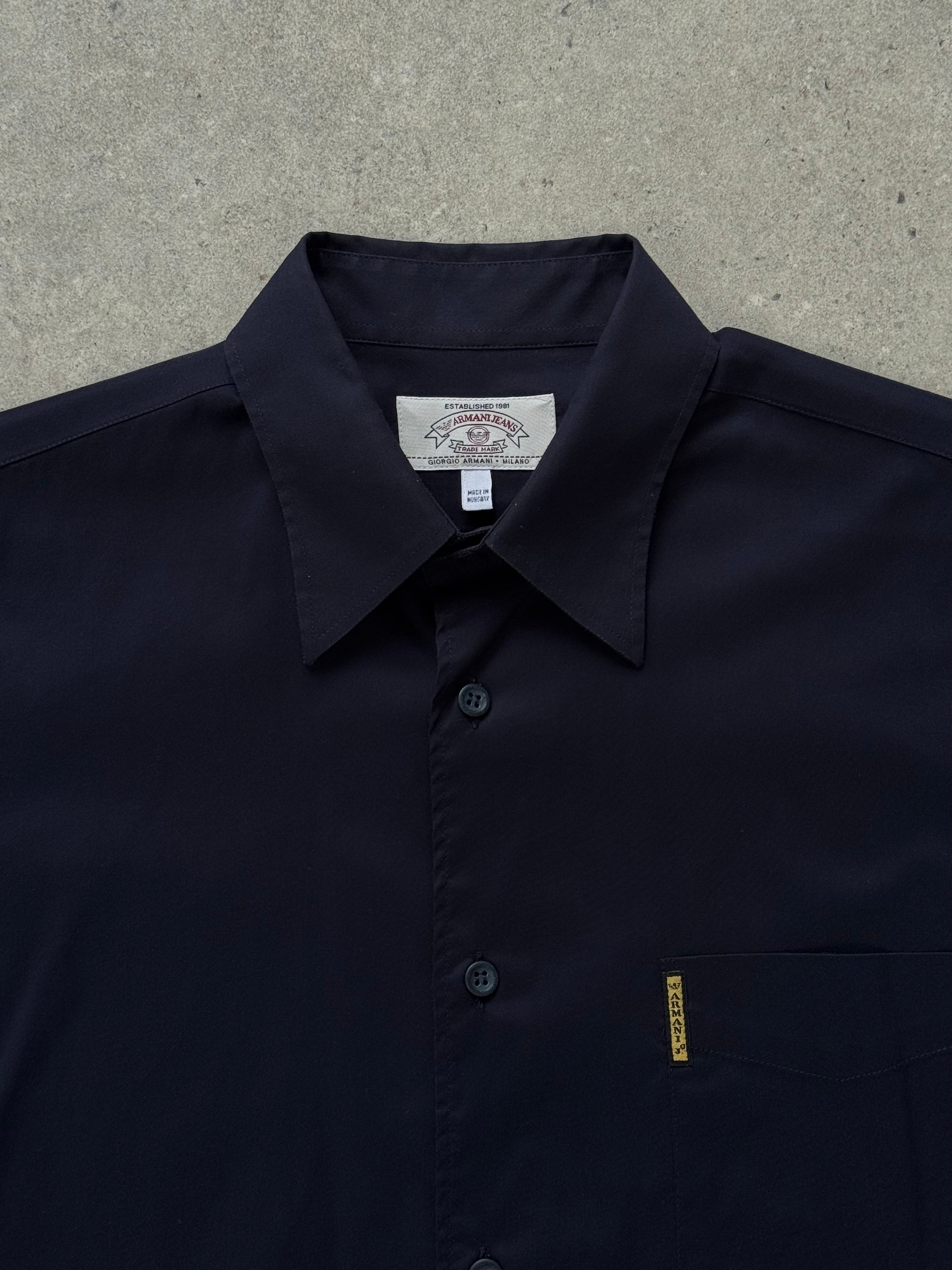 Armani Jeans 2000s Cotton Logo Shirt - M - SYLK