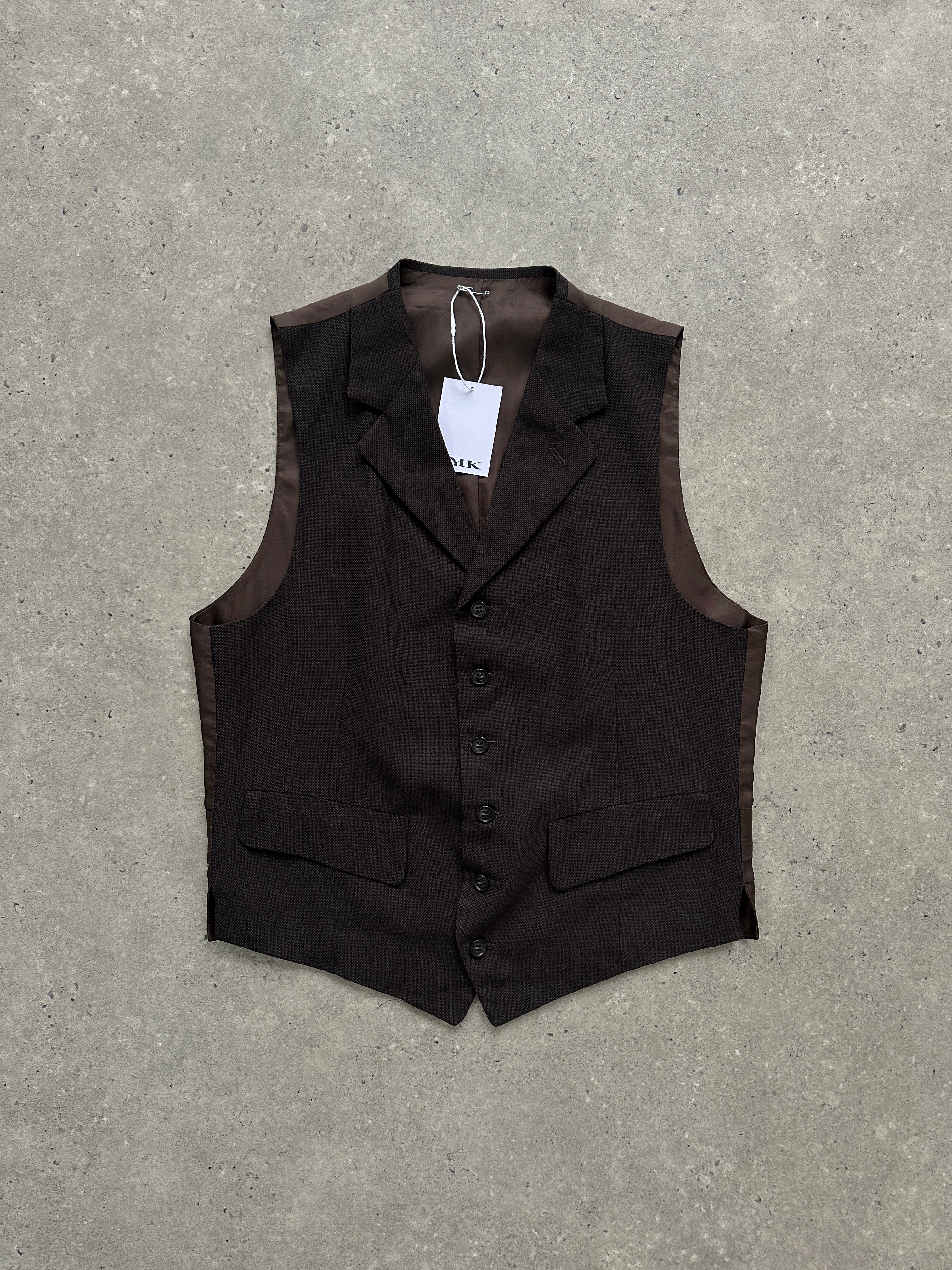 Vintage Pure Wool Collared Waistcoat - M - SYLK