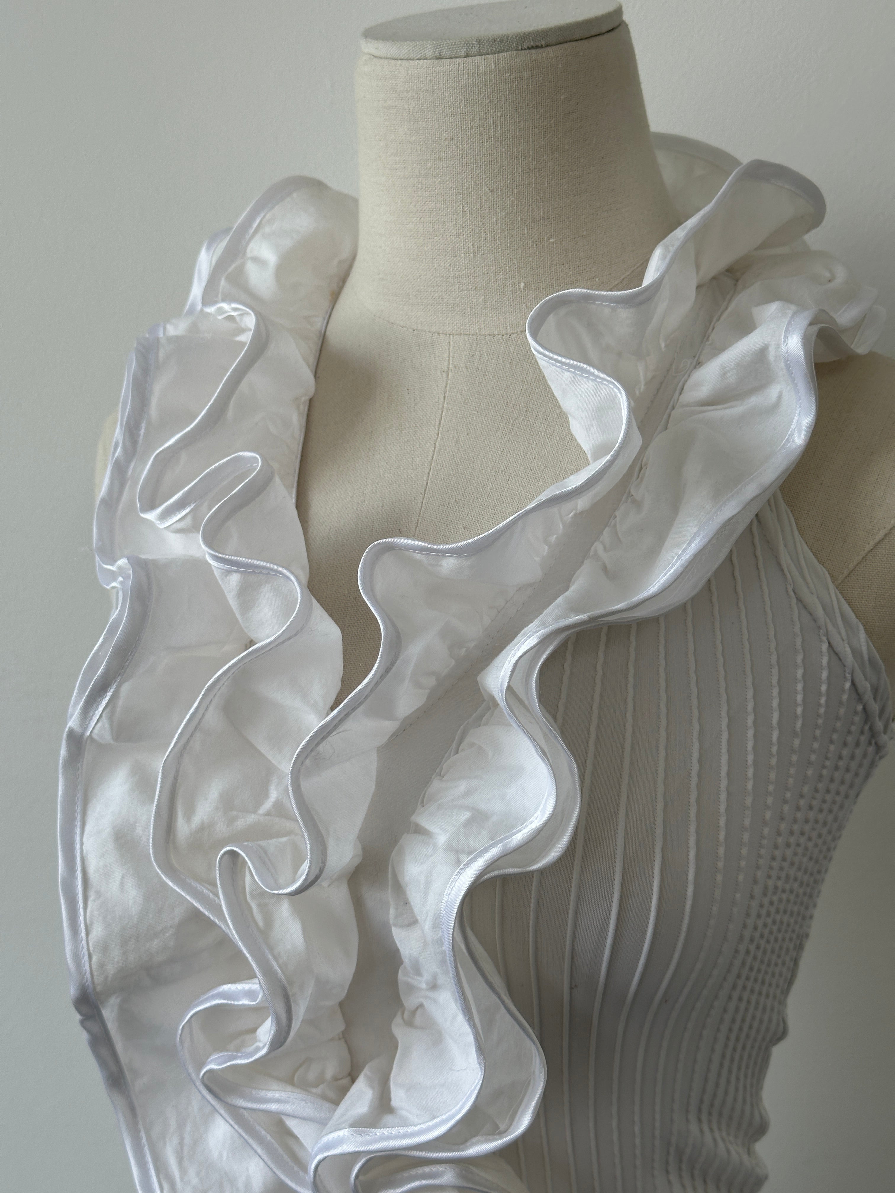 Italian Vintage 1990s Ruffle Vest Top - S