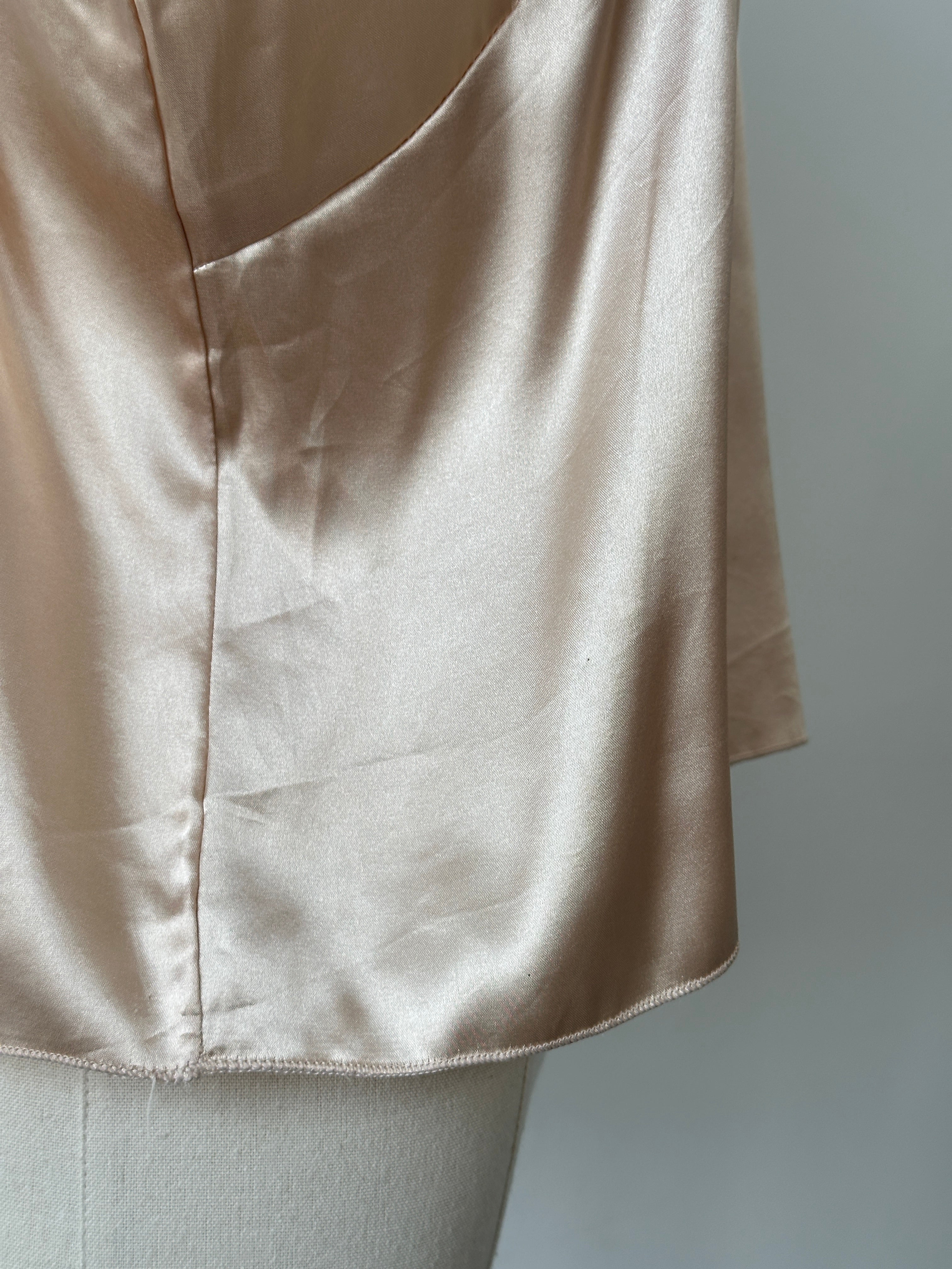 Vintage 2000s Satin V Neck Cami Top - M