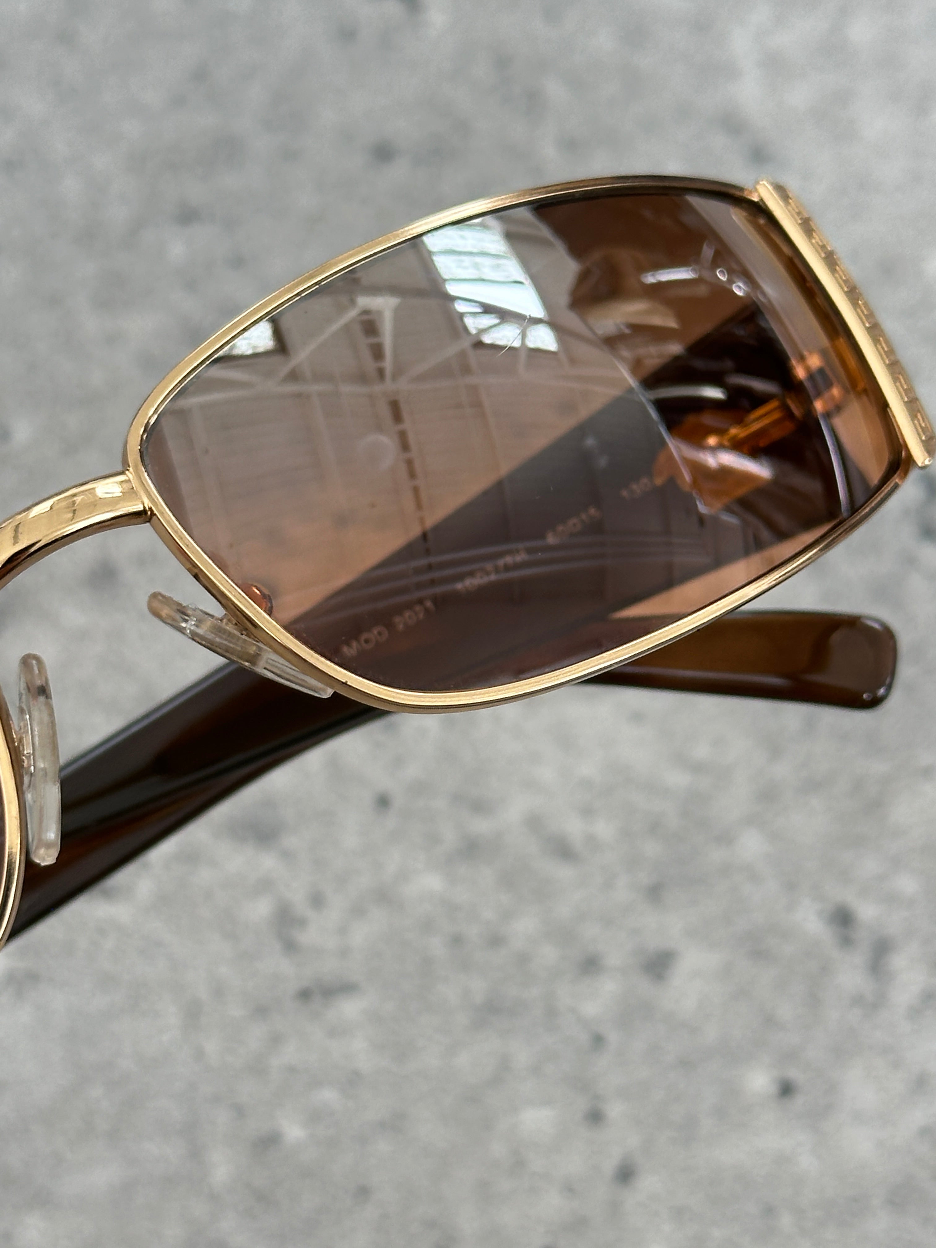 Versace 2000s Rectangular Medusa Logo Sunglasses