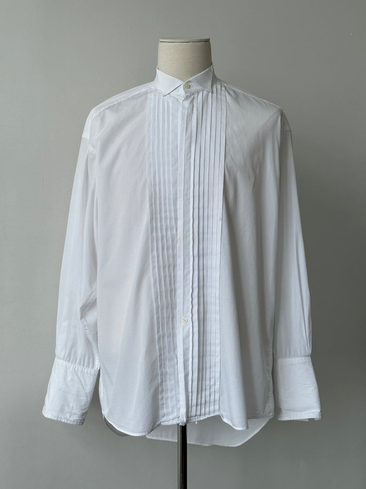 Christian Dior Chemise 1990s Pure Cotton Tuxedo Shirt - XL