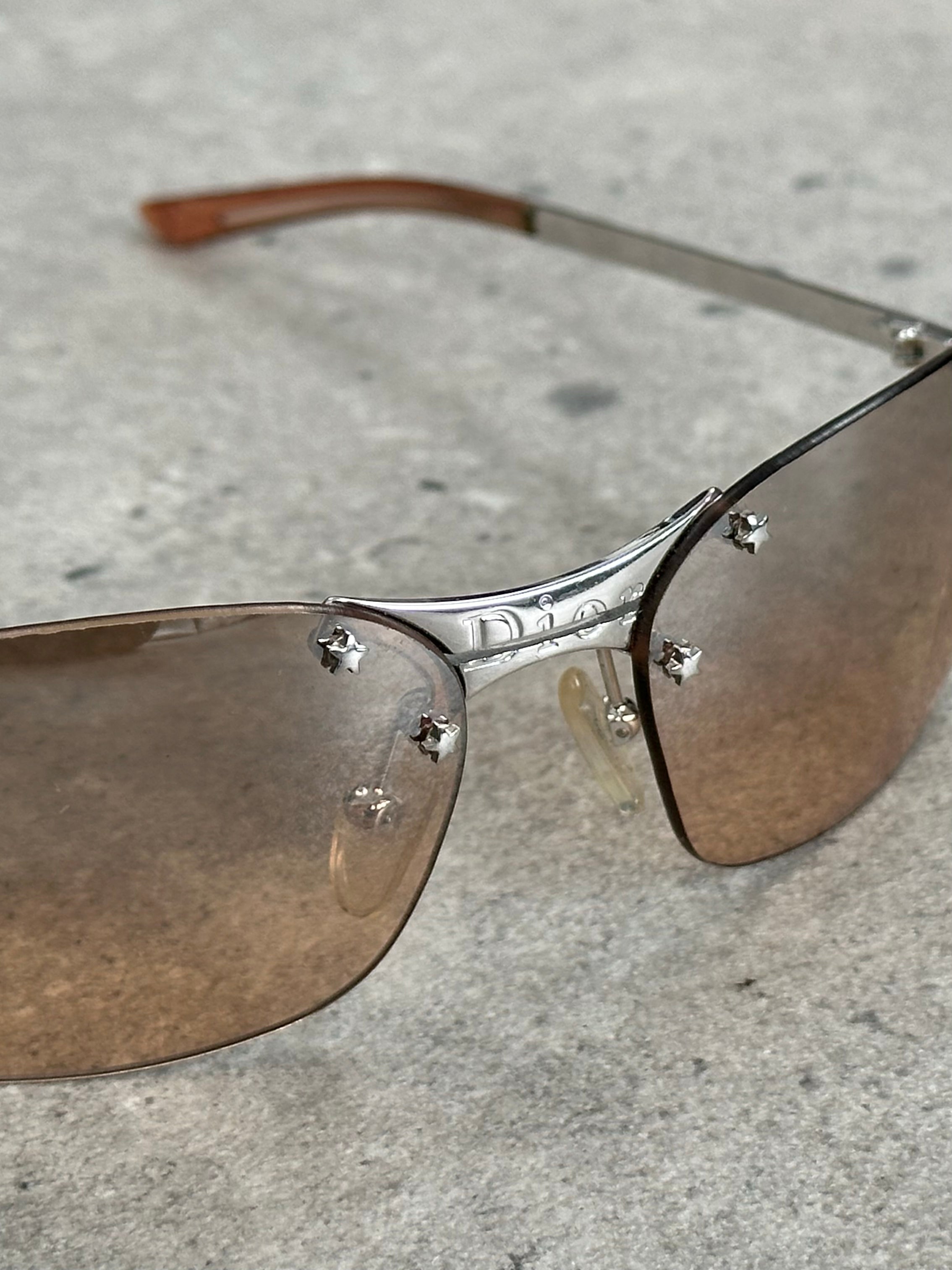 Christian Dior 2000s Mini Pop Rimless Logo Sunglasses