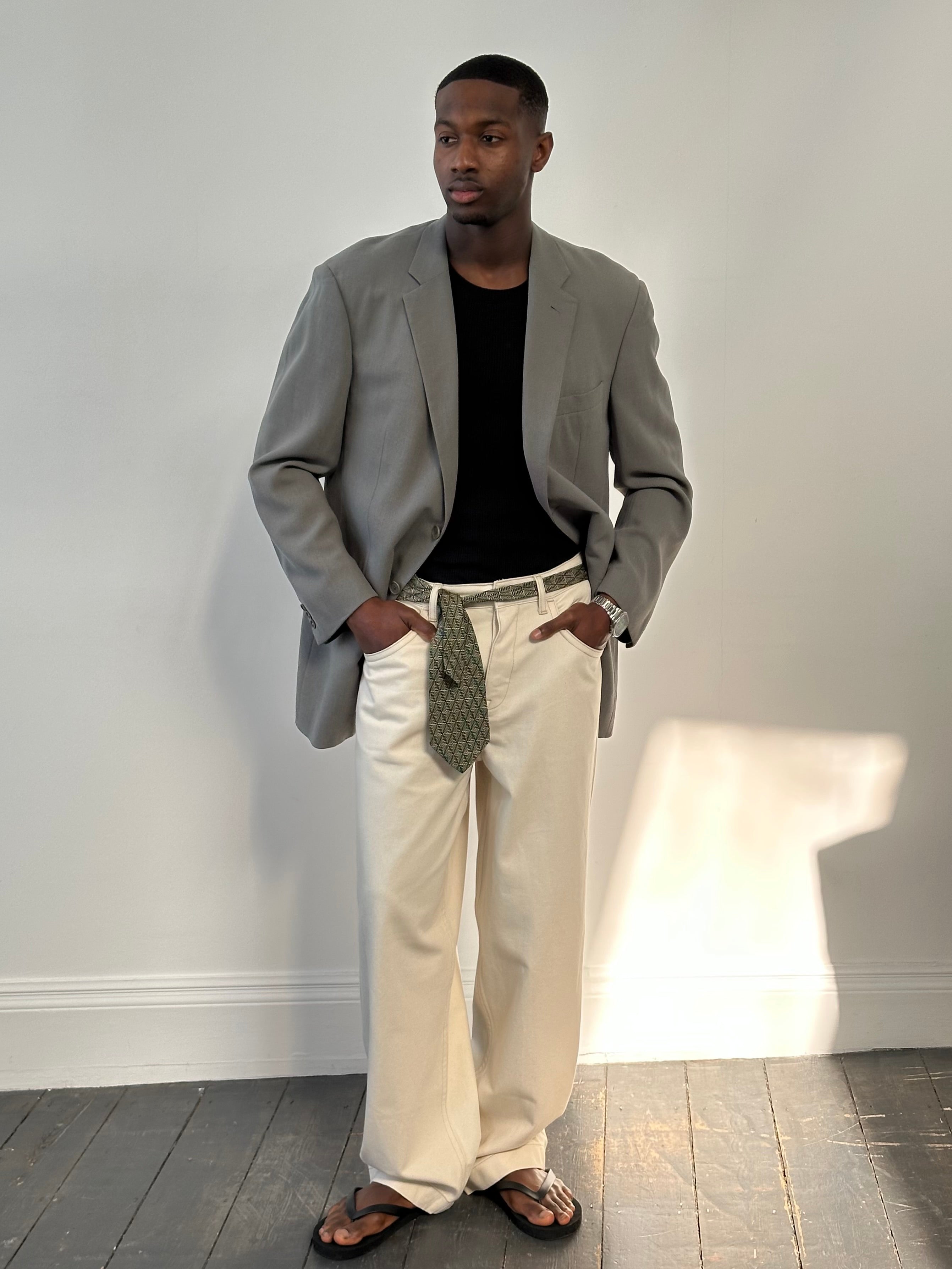 Giorgio Armani Classico 1990s Pure Wool Single Breasted Blazer - 46R