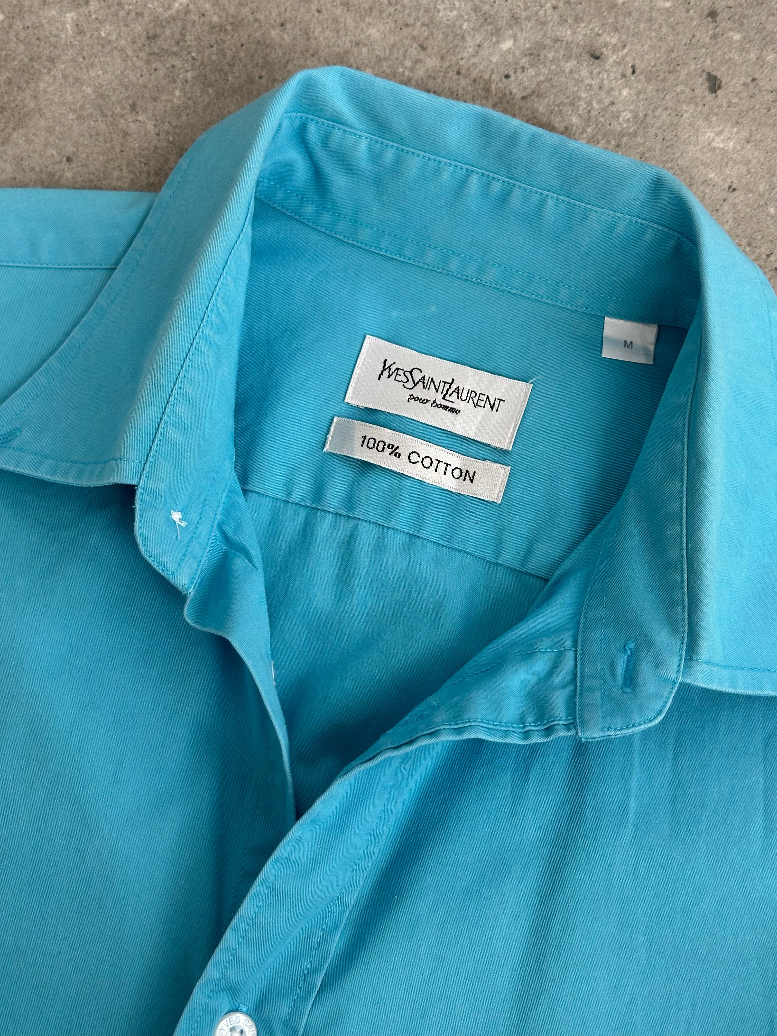 Yves Saint Laurent 1990s Pure Cotton Short Sleeve Shirt - M