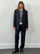 Balmain 1990s Wool Stripe Single Breasted Suit - 38R/W30 - SYLK