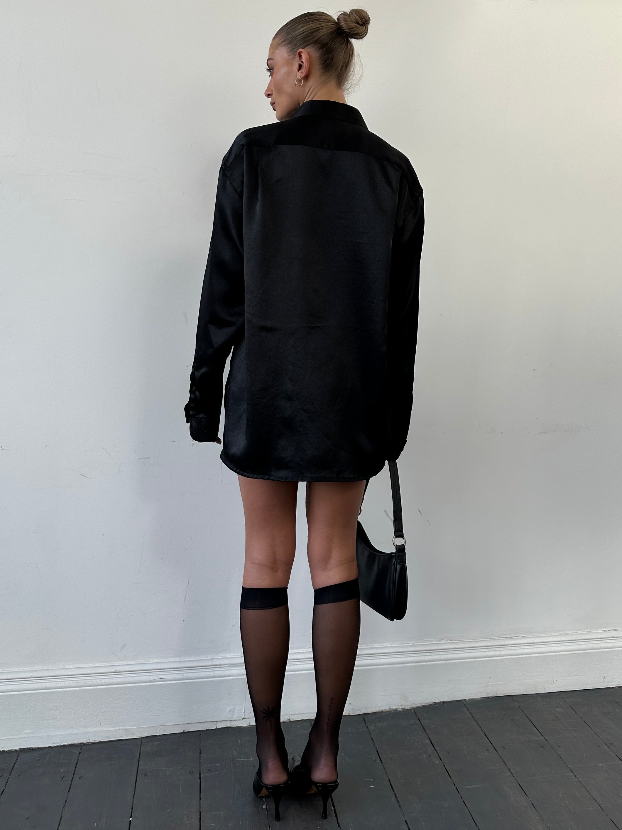 Hugo Boss Satin Logo Shirt - XL - SYLK