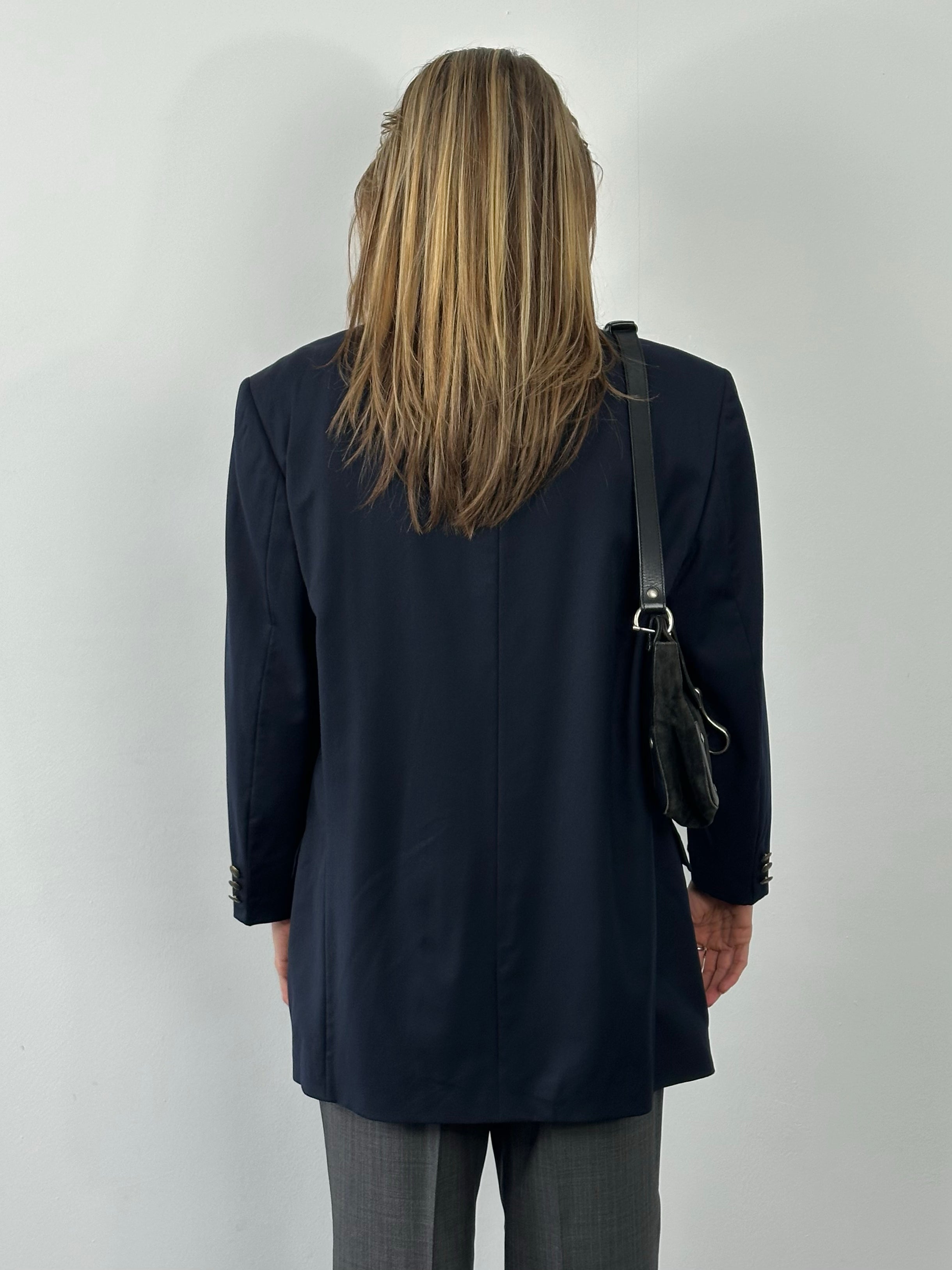 Yves Saint Laurent 1980s Bespoke Button Pure Wool Double Breasted Blazer - 42R/XL/XXL