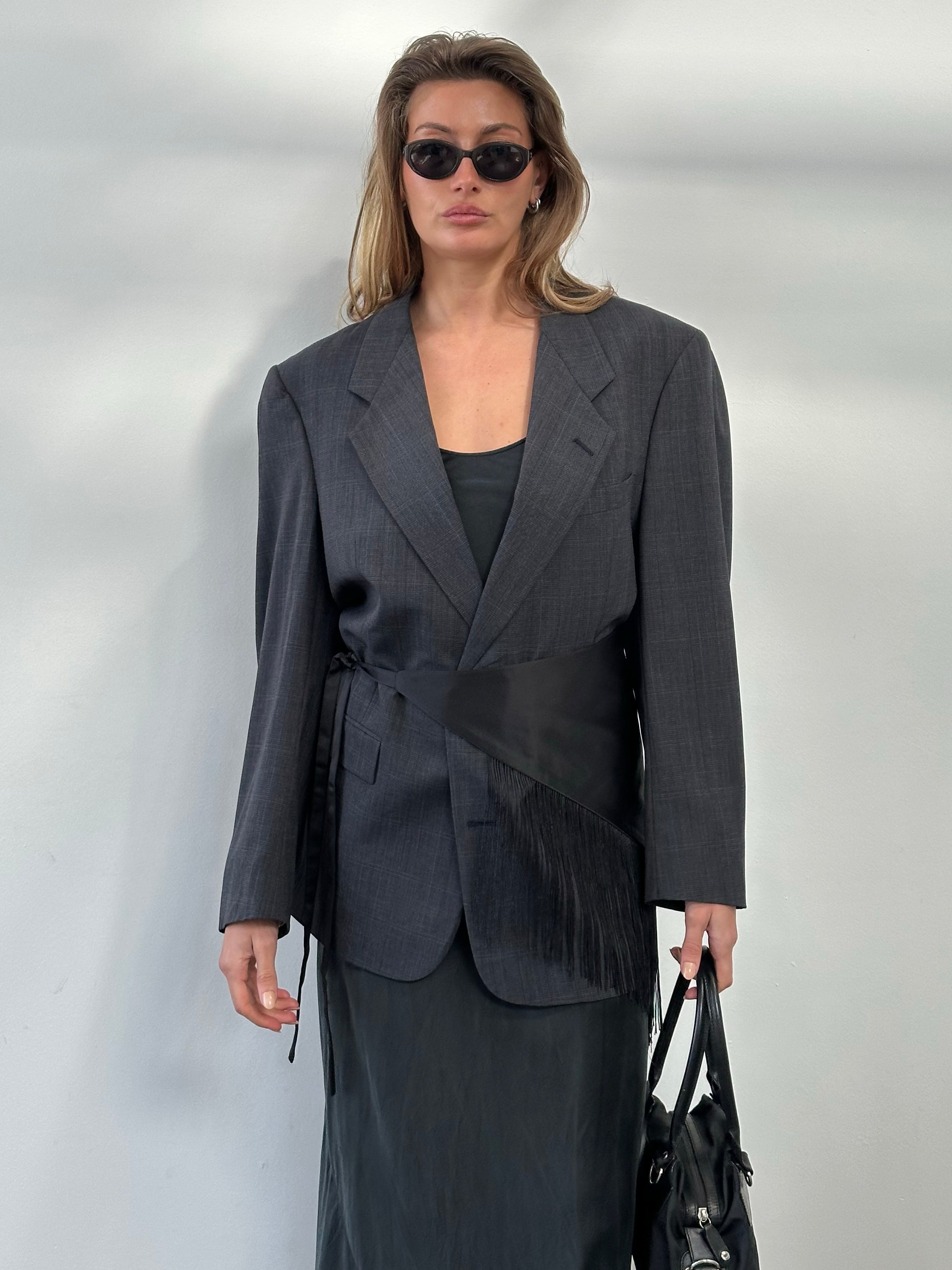 Christian Dior 1980s Check Single Breasted Blazer - XL