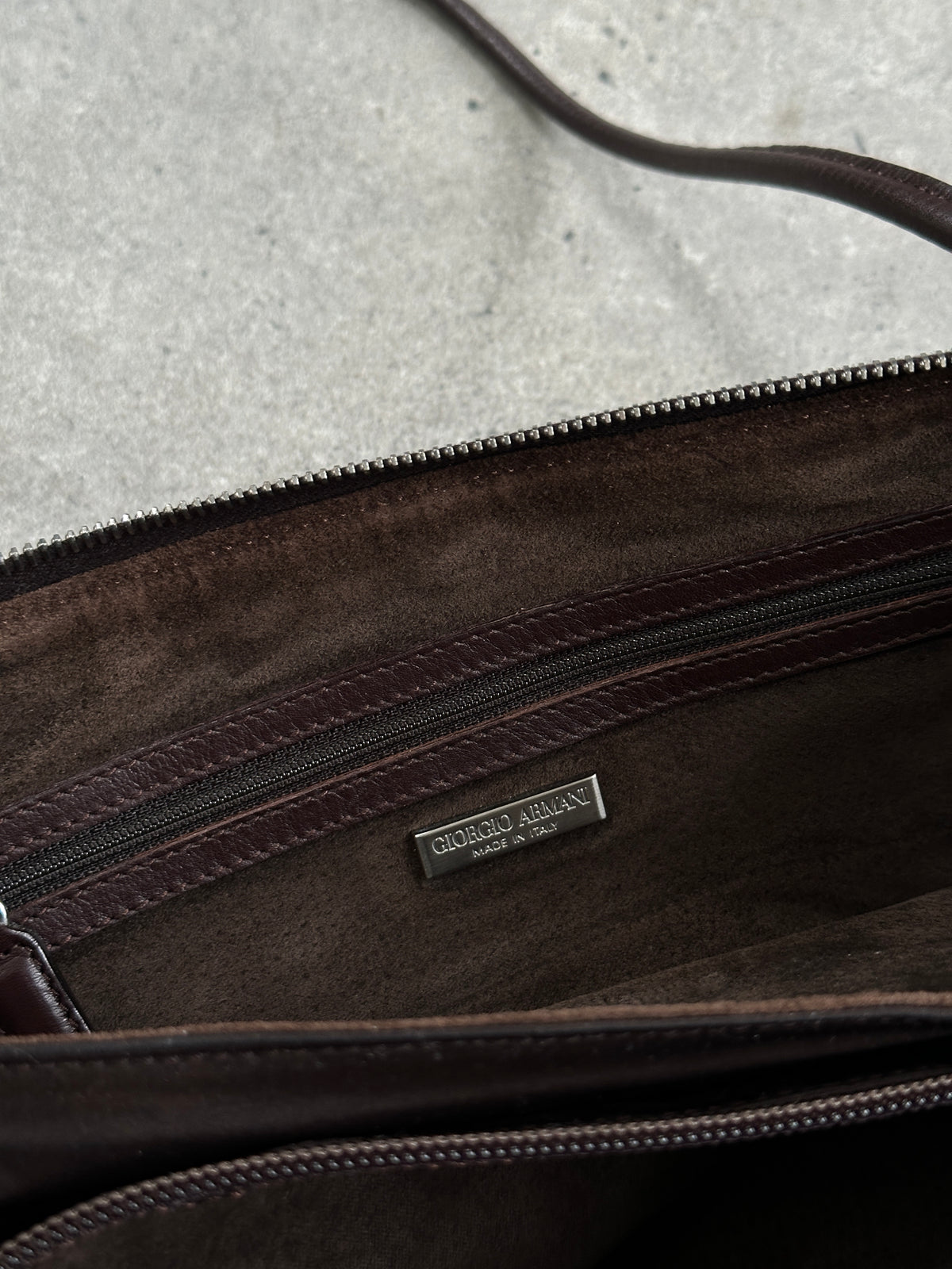 Giorgio Armani 1990s Leather Minimal Shoulder Bag