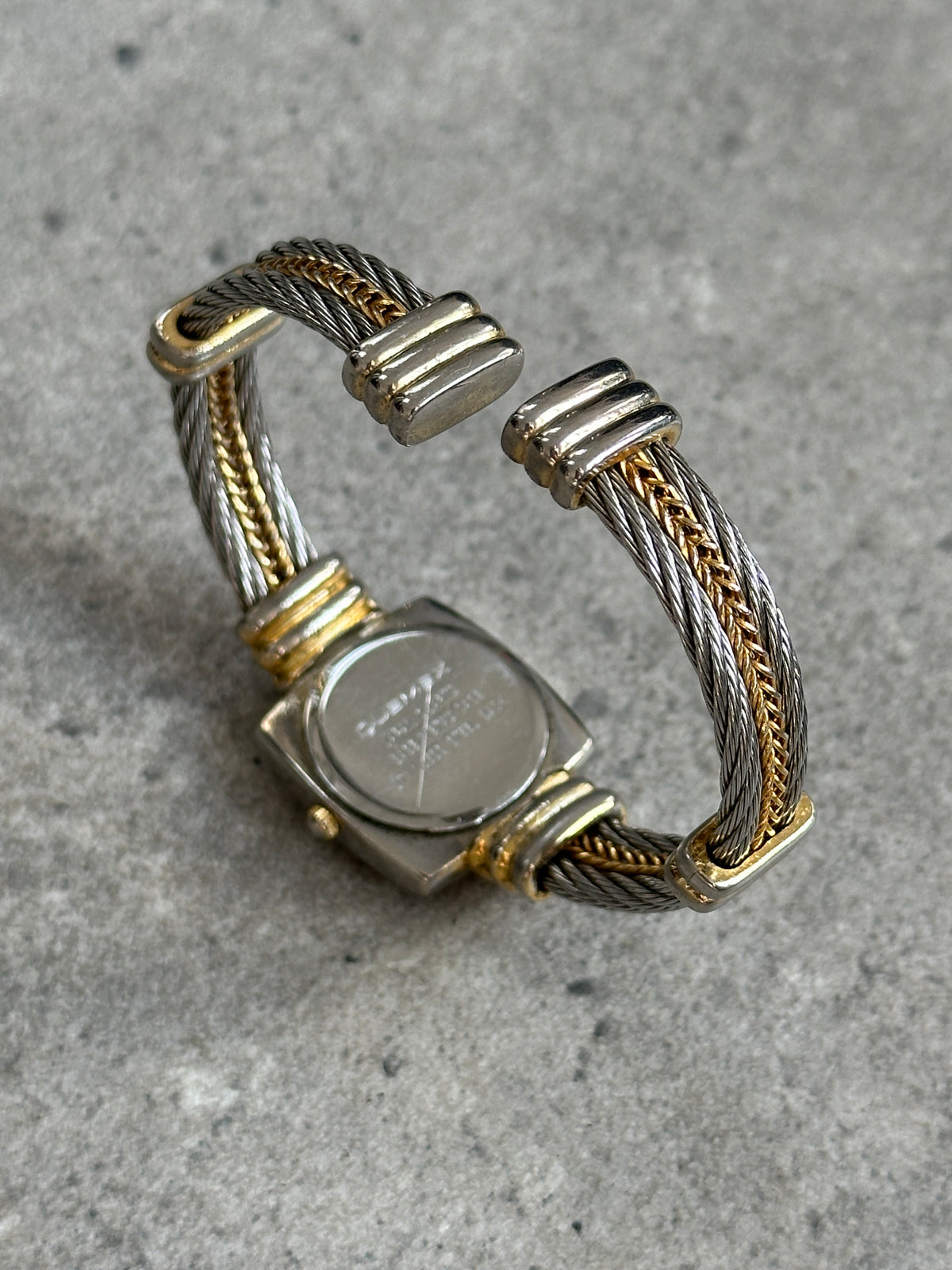 Vintage 1980s Two Tone Quartz Bracelet Watch