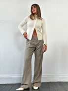 Max Mara Wool Wide Leg High Waisted Trousers - W32 - SYLK