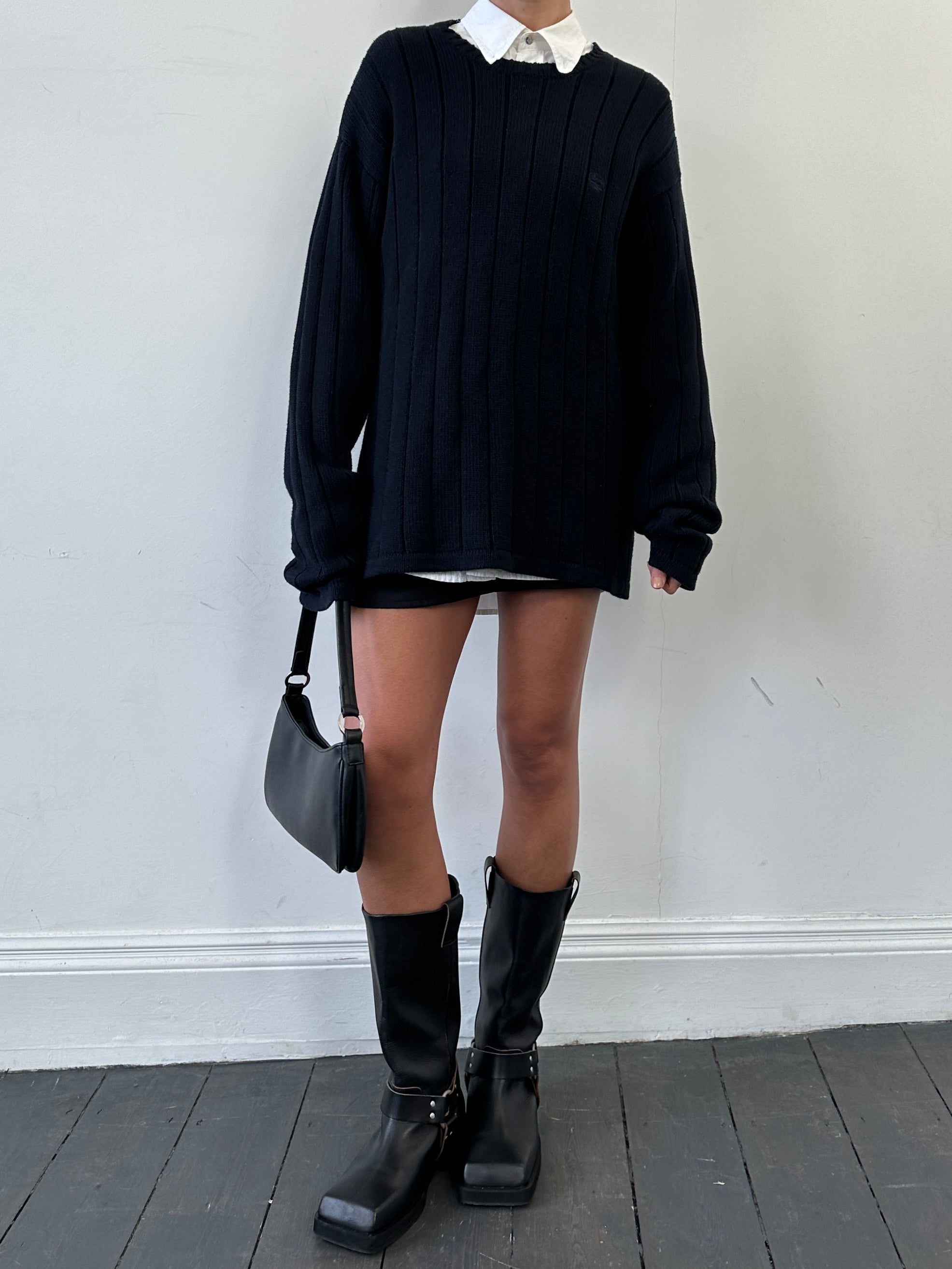 Timberland pure cotton knitted logo jumper in XXL, showcasing a cozy, stylish sweater with Timberland logo detail.