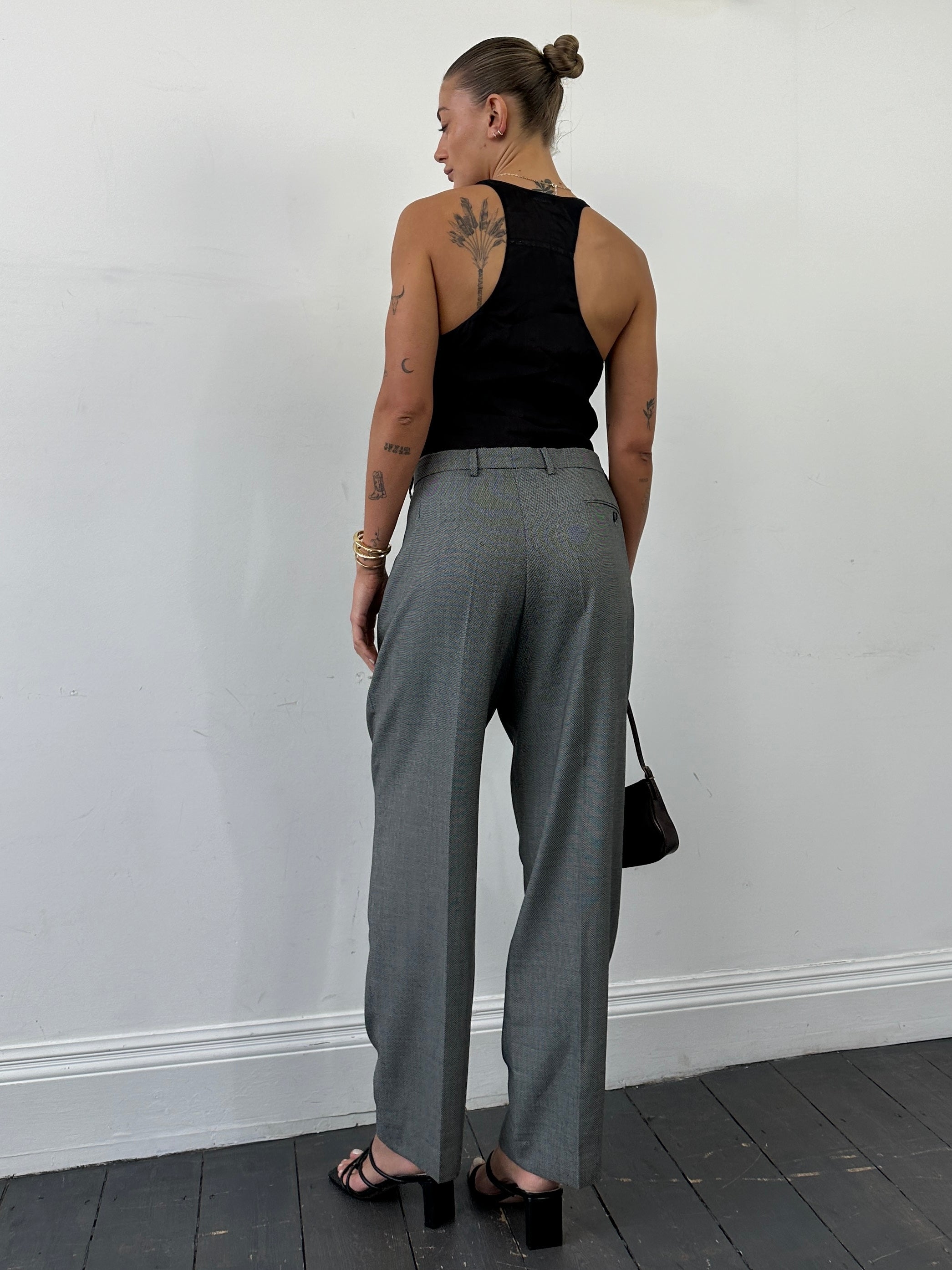 Yves Saint Laurent Straight Leg High Waisted Trousers - W35 - SYLK