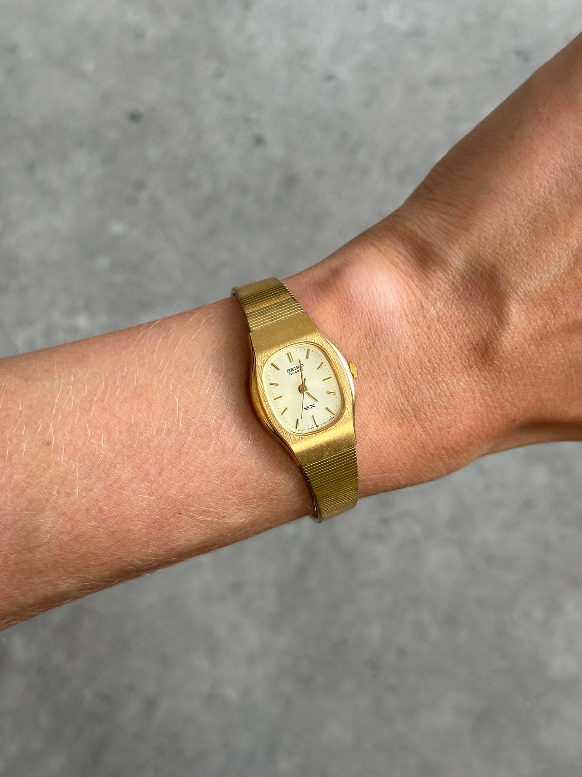 Seiko 1990s Gold Tone Integrated Bracelet Quartz Watch