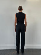 Armani Collezioni 2000s Pure Wool Straight Leg Tailored Trousers - W28 - SYLK