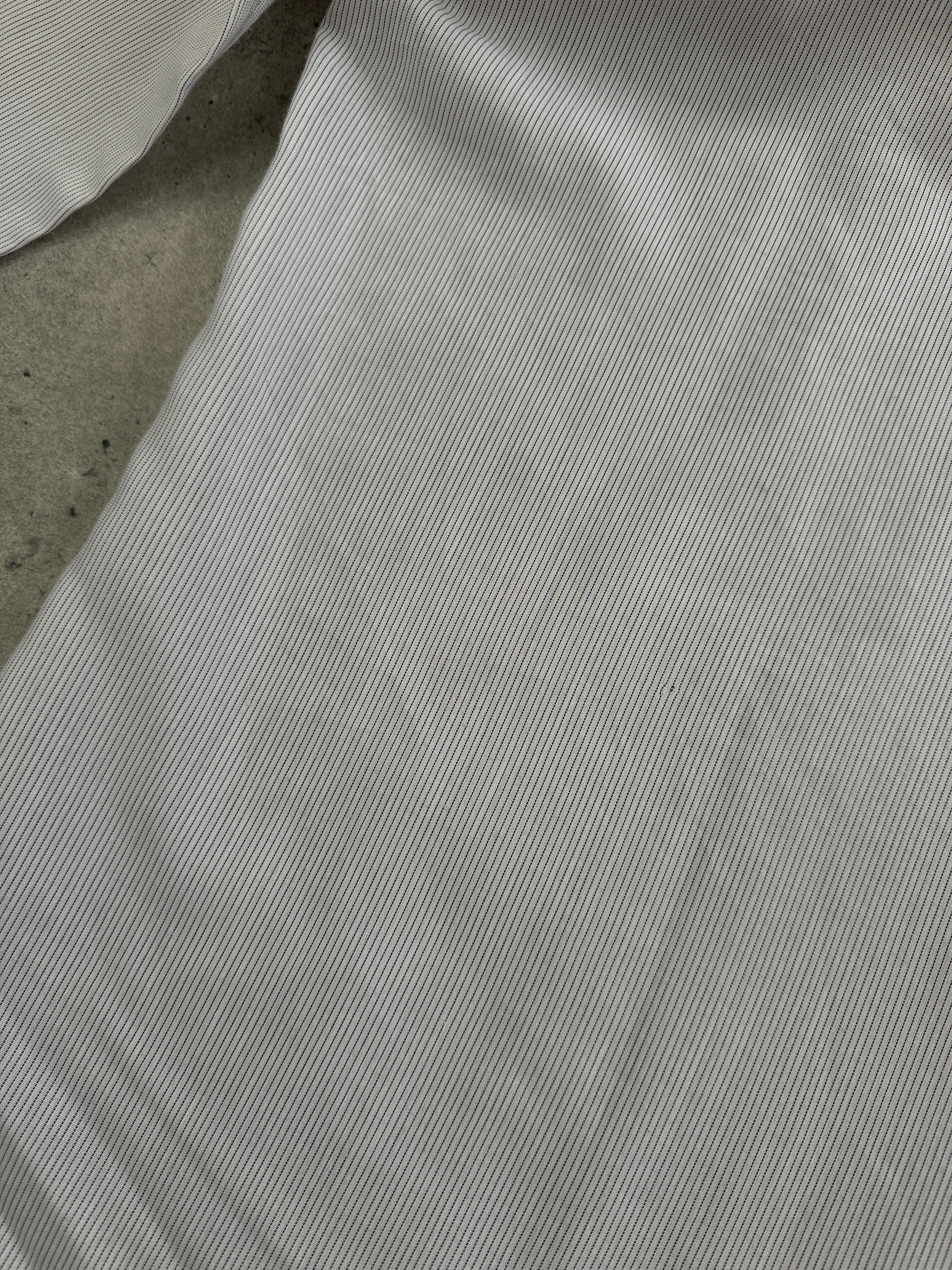 Christian Dior 1980s striped cotton logo shirt, men's L, featuring classic design and lightweight fabric.