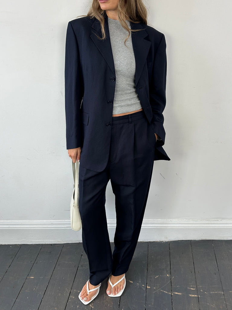 Yves Saint Laurent Linen Silk Single Breasted Suit - 42R/W34 - SYLK