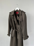 Burberry Wool Double Breasted Belted Trench Coat - M - SYLK