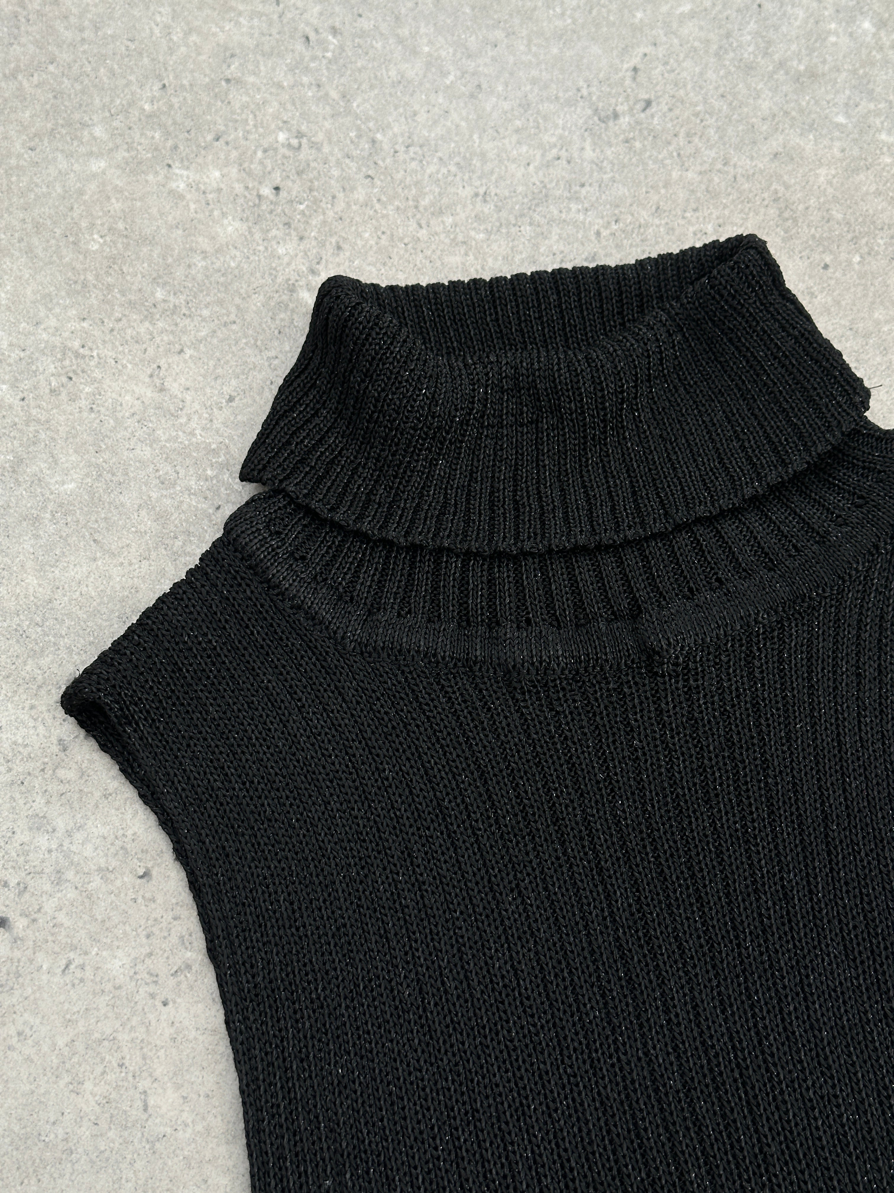 Vintage Sleeveless Roll Neck Top - M - SYLK