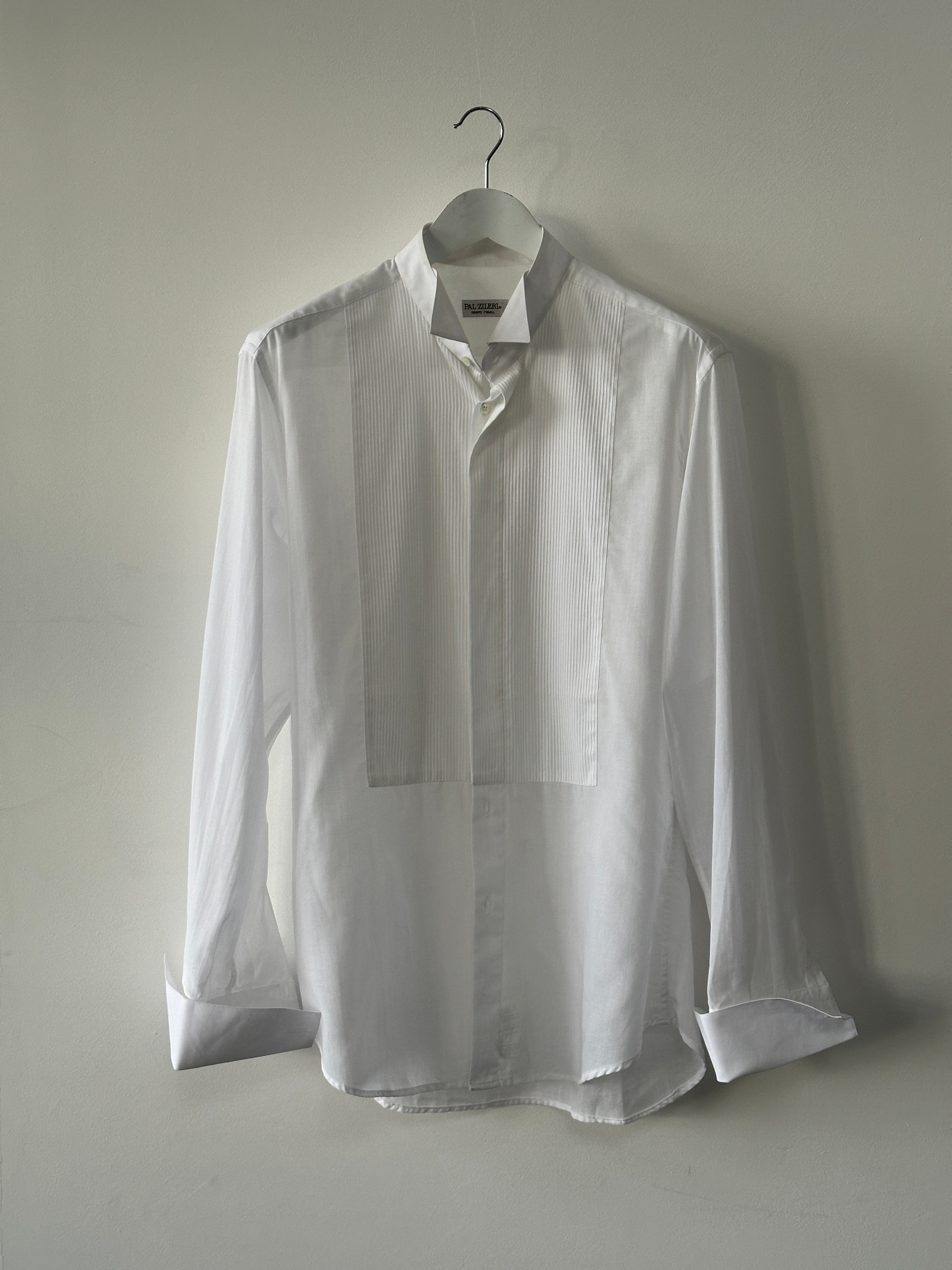 Pal Zileri sheer wing collar dress shirt in XL, featuring lightweight fabric and classic design, perfect for formal or stylish occasions.