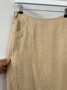 Italian Vintage Pure Linen Midi Wrap Skirt - S/M - SYLK